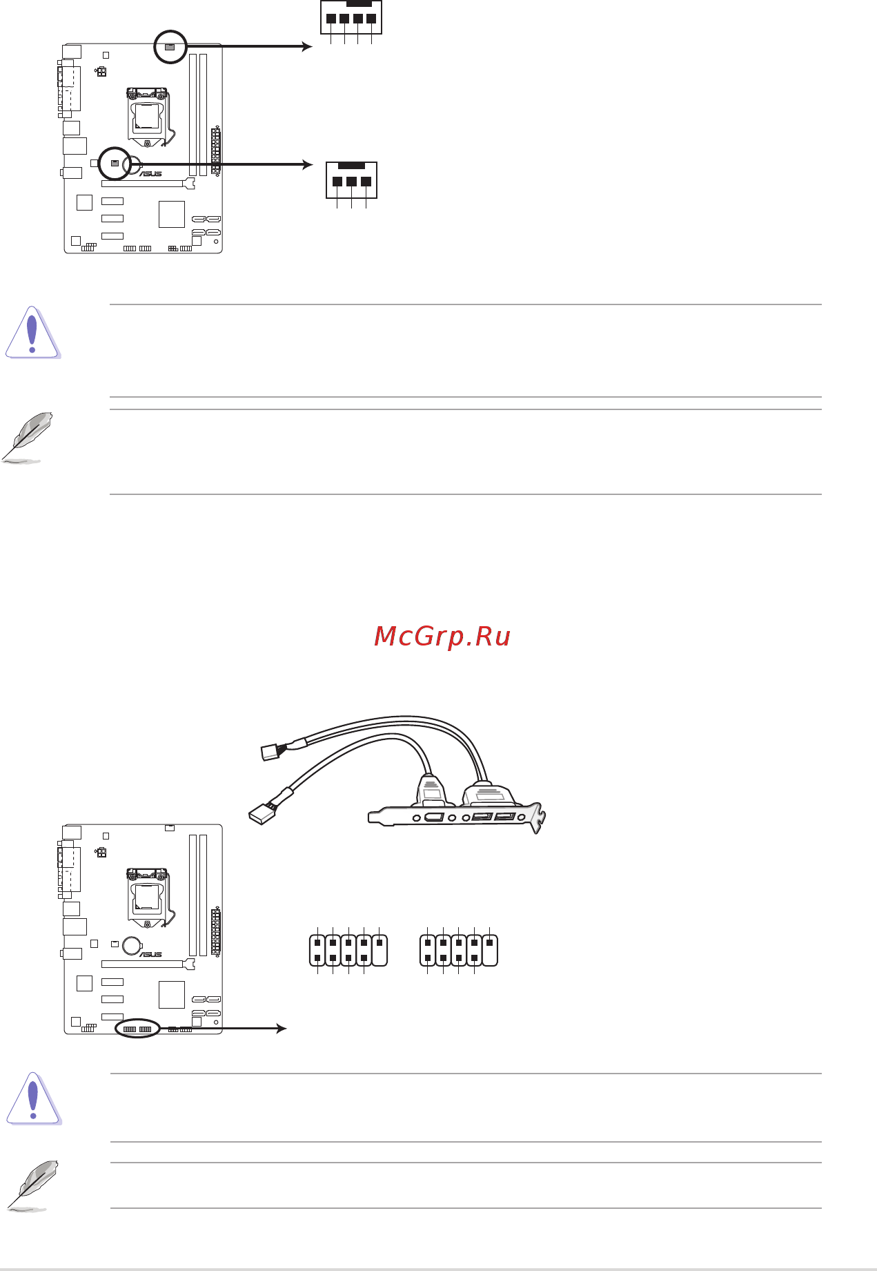 Asus p8h61-m lx r2.0 [39/78] Never connect a 1394 cable to the usb connectors doing so will damage the motherboard