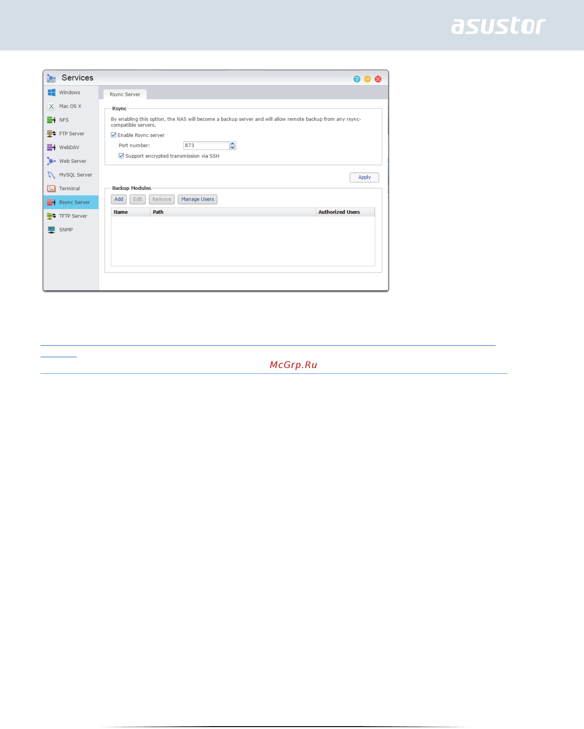 Asustor as3104t [42/120] Tftp server