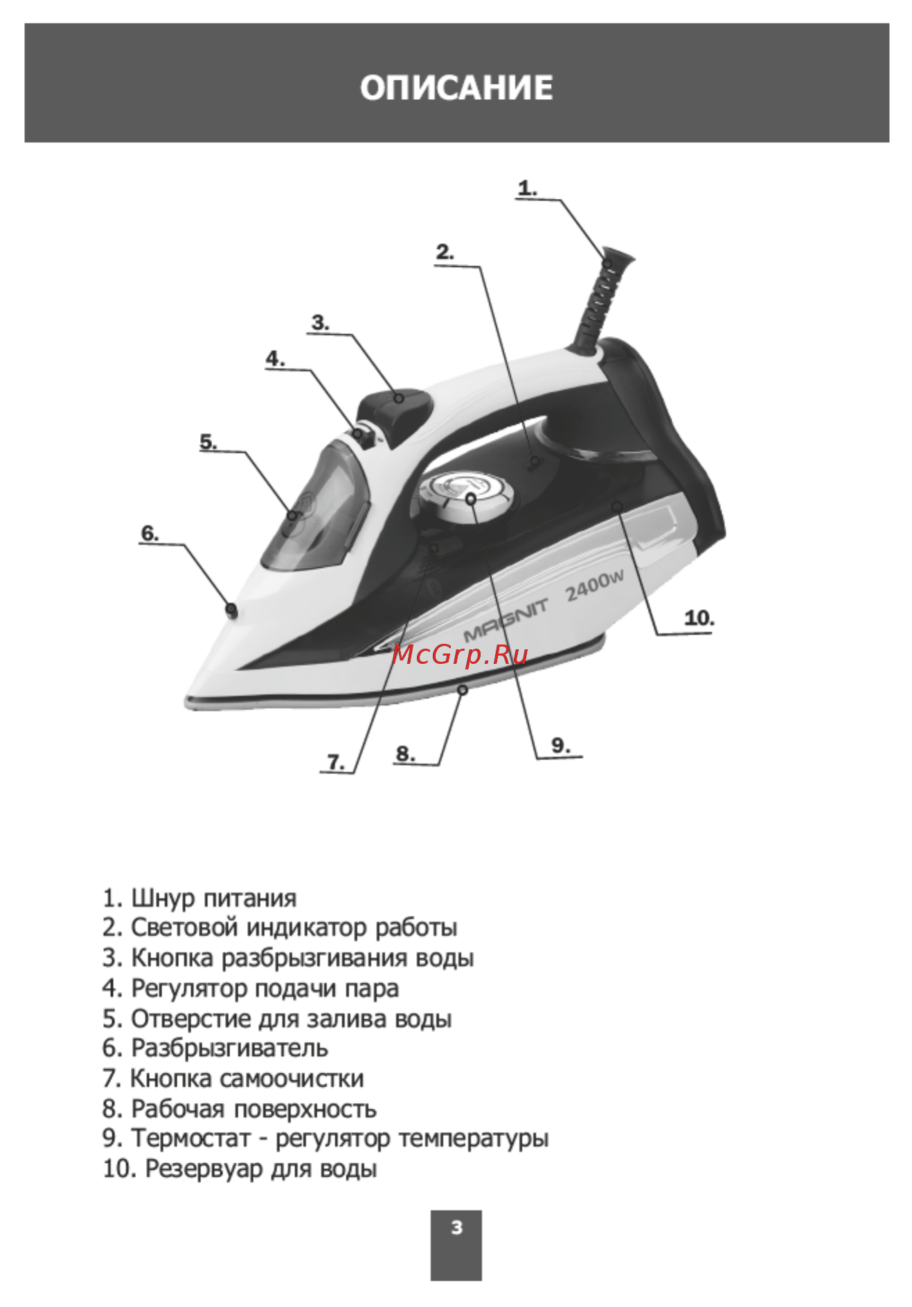 Magnit RMI-1902 Инструкция по эксплуатации онлайн [3/16] 178175