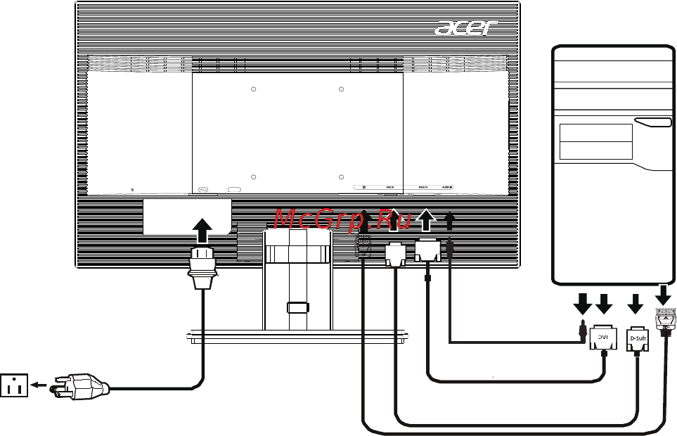 Acer V246HYLbdp [19/27] Установка