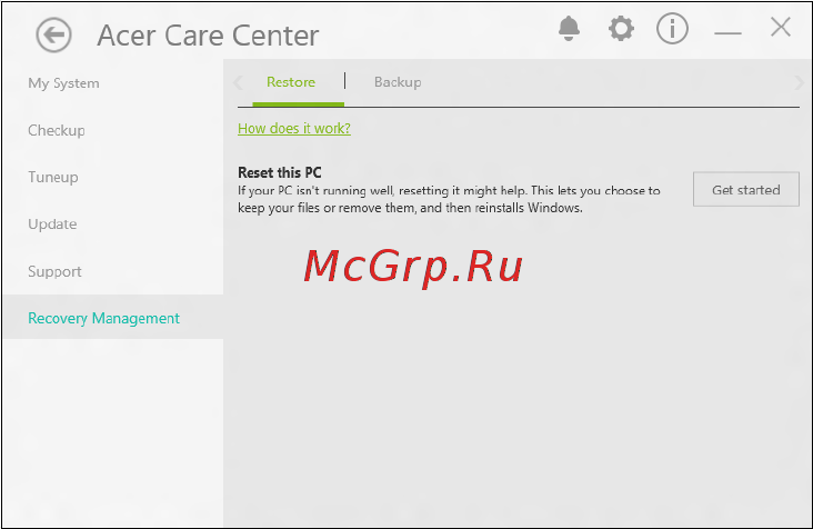 Acer aspire r7-372t-797u, nx.g8ser.007 [25/87] Восстановление компьютера