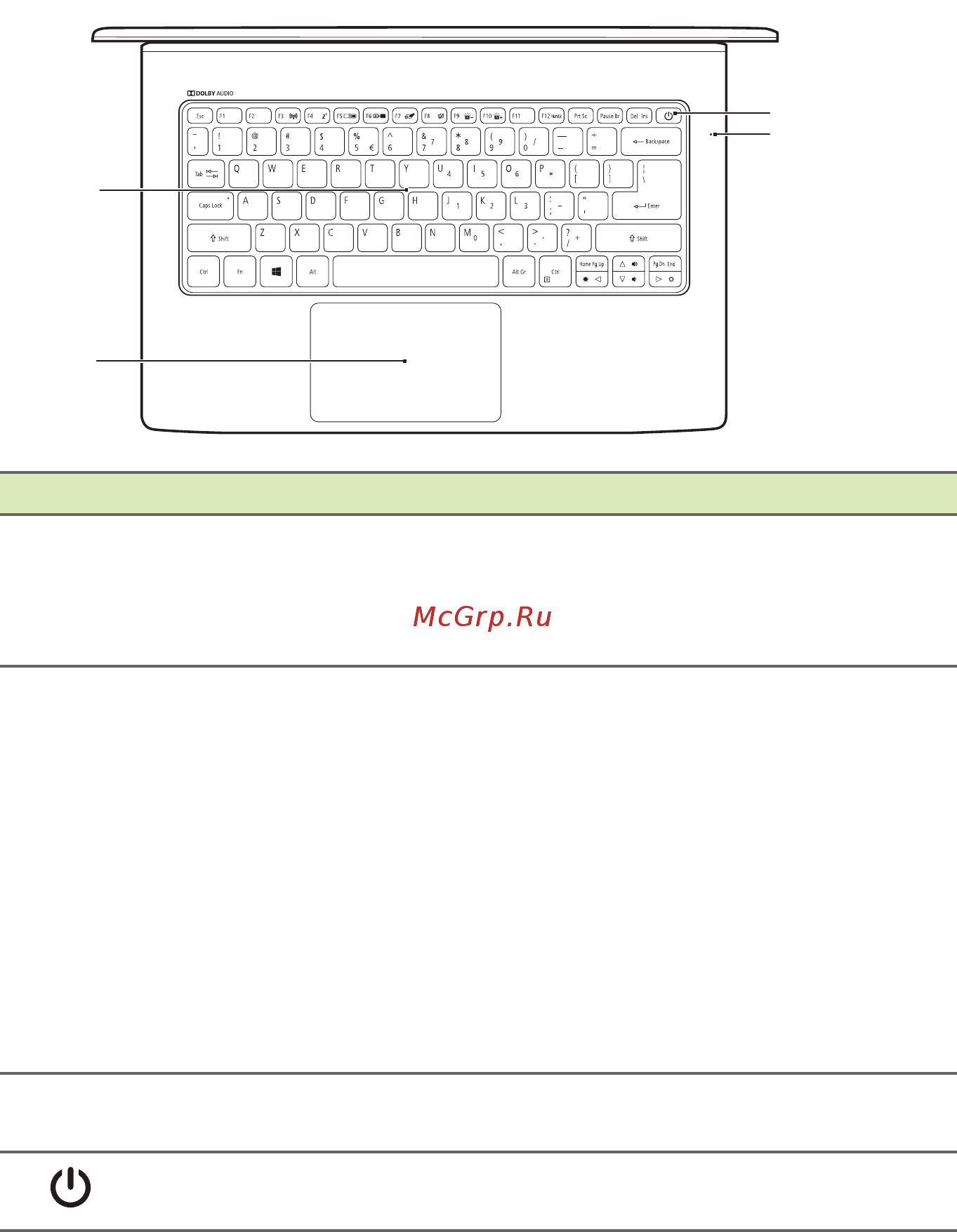 Acer aspire s5-371t-5409, nx.gcler.001 [11/90] Вид клавиатуры