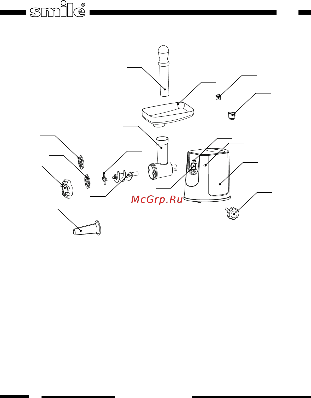 Smile MG 795 [18/38] Аспаптың бөлшектеріне шолу