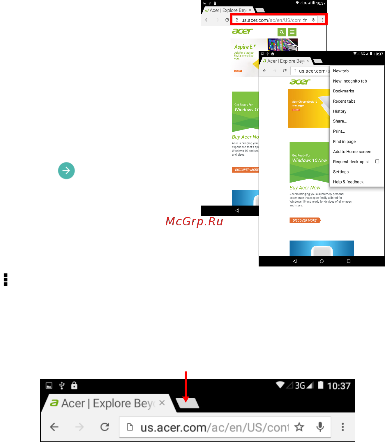 Acer Iconia One 8 B1-850 [31/64] Обозреватель