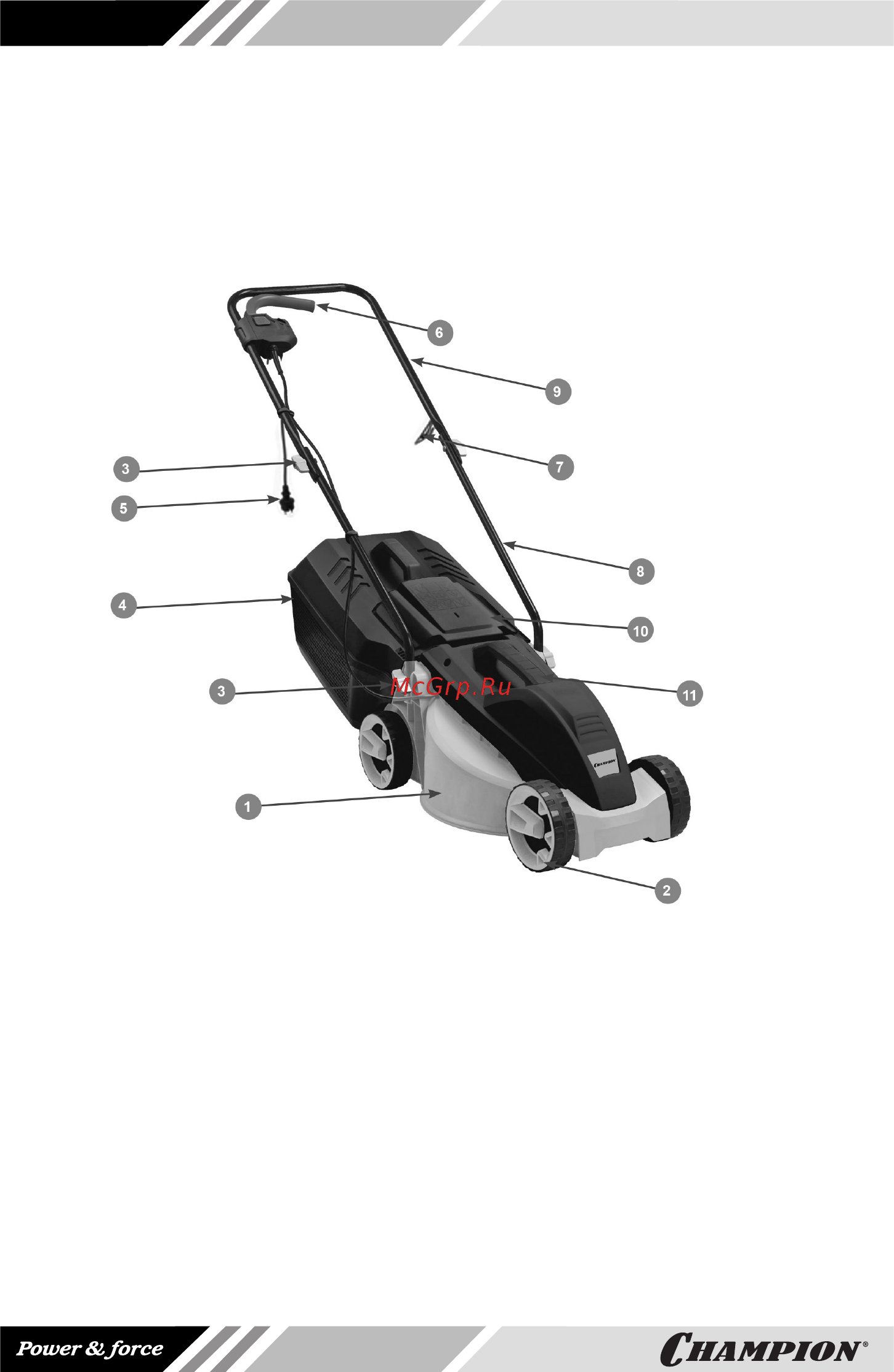 Champion EM3211 [10/16] Основные узлы