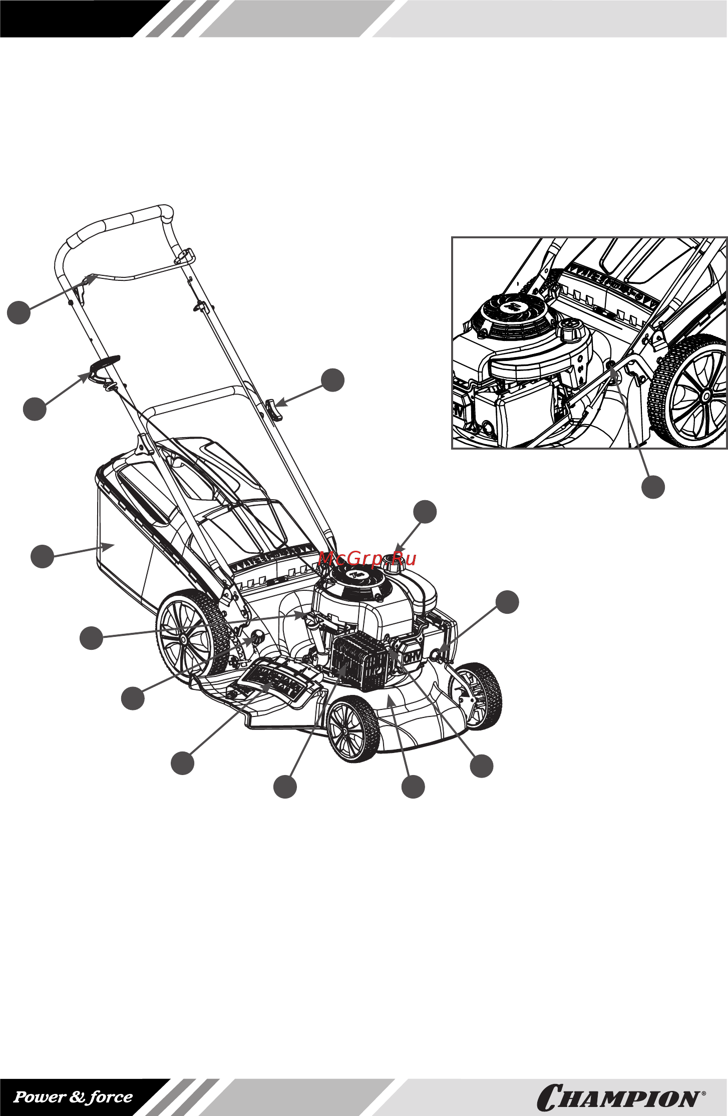 Champion LM5345 [12/32] Основные узлы и органы