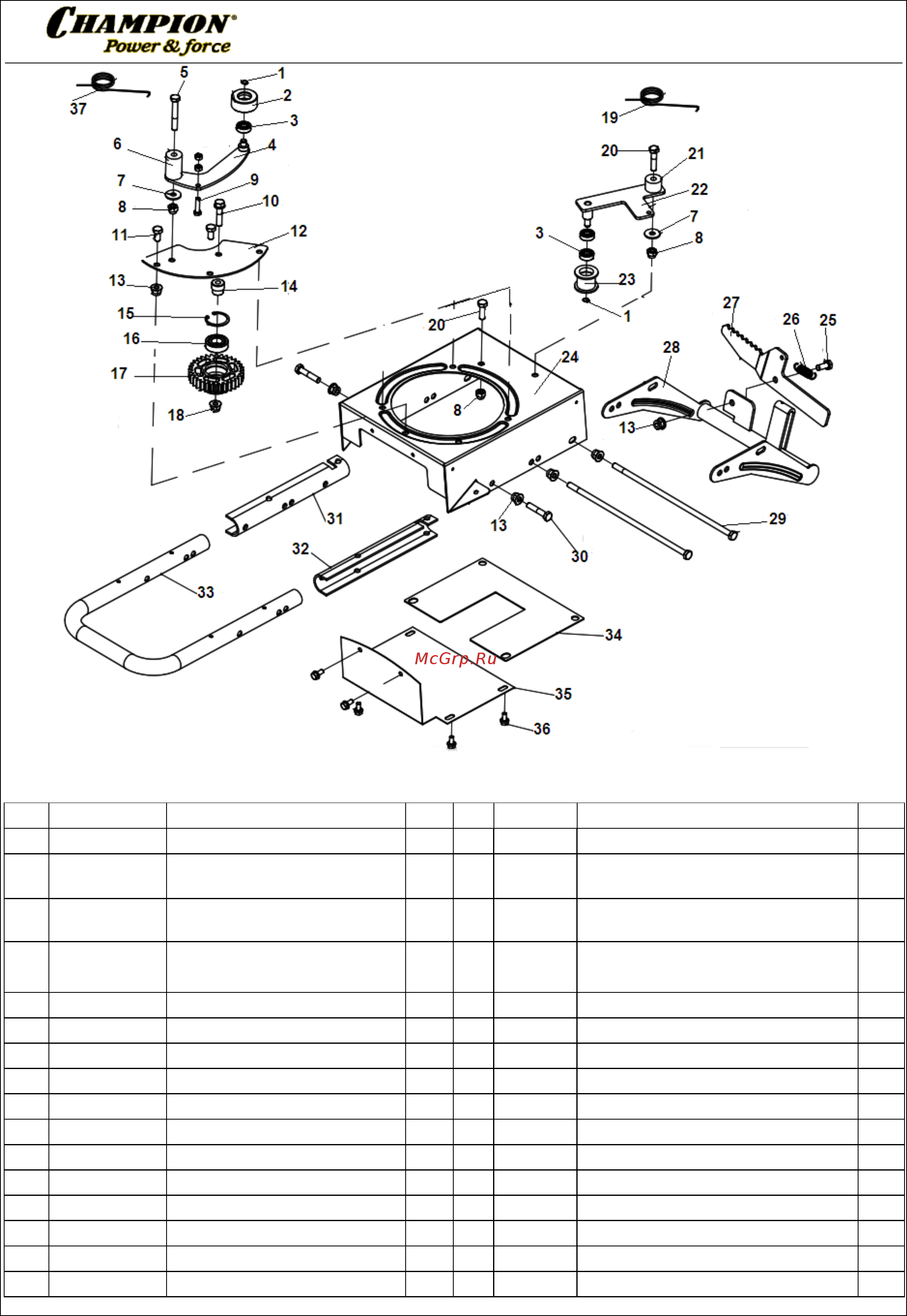 Champion ВC5602 [11/15] Иллюстрированный каталог запасных часте