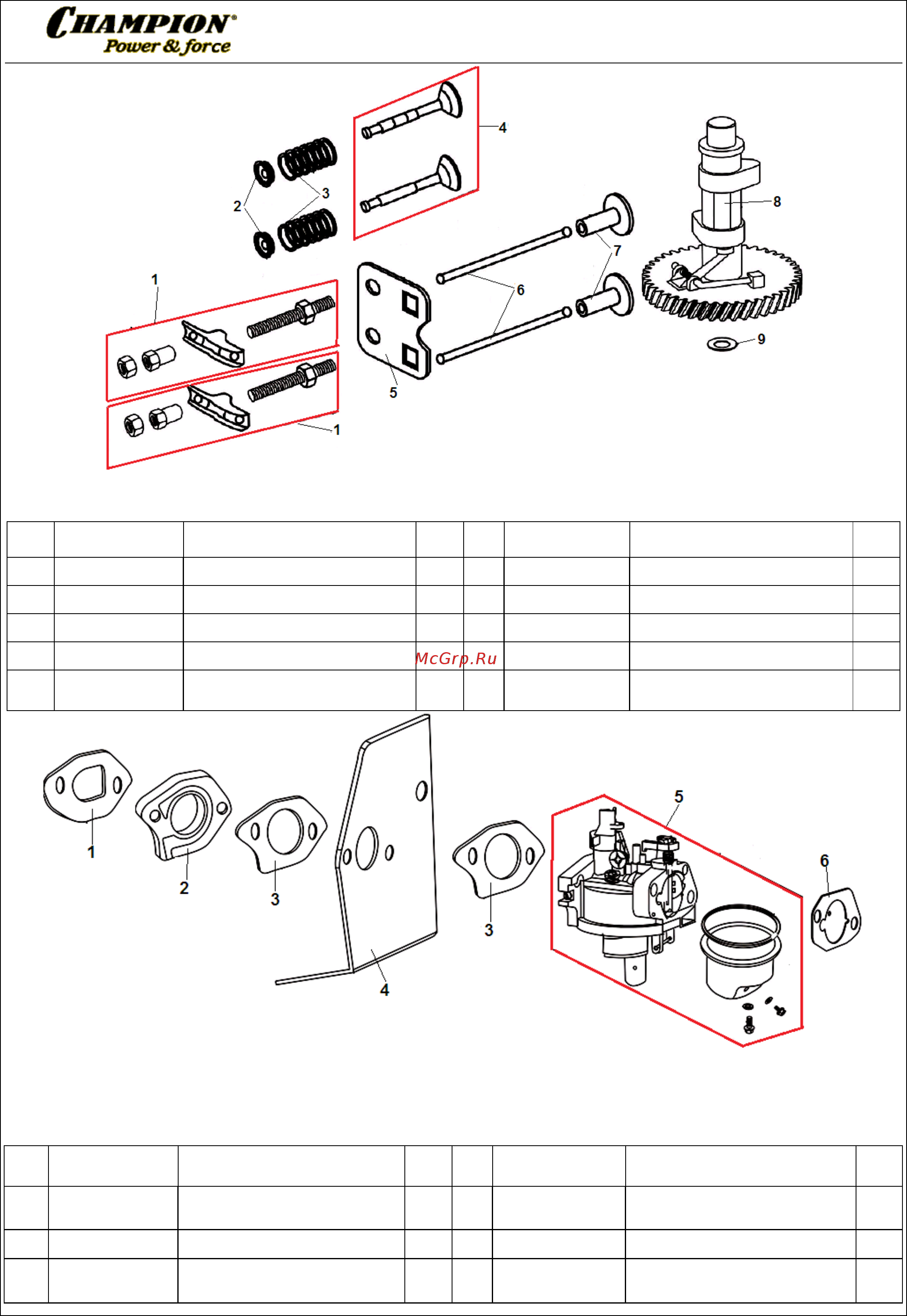 Champion BC5602BS [5/15] Иллюстрированный каталог запасных часте