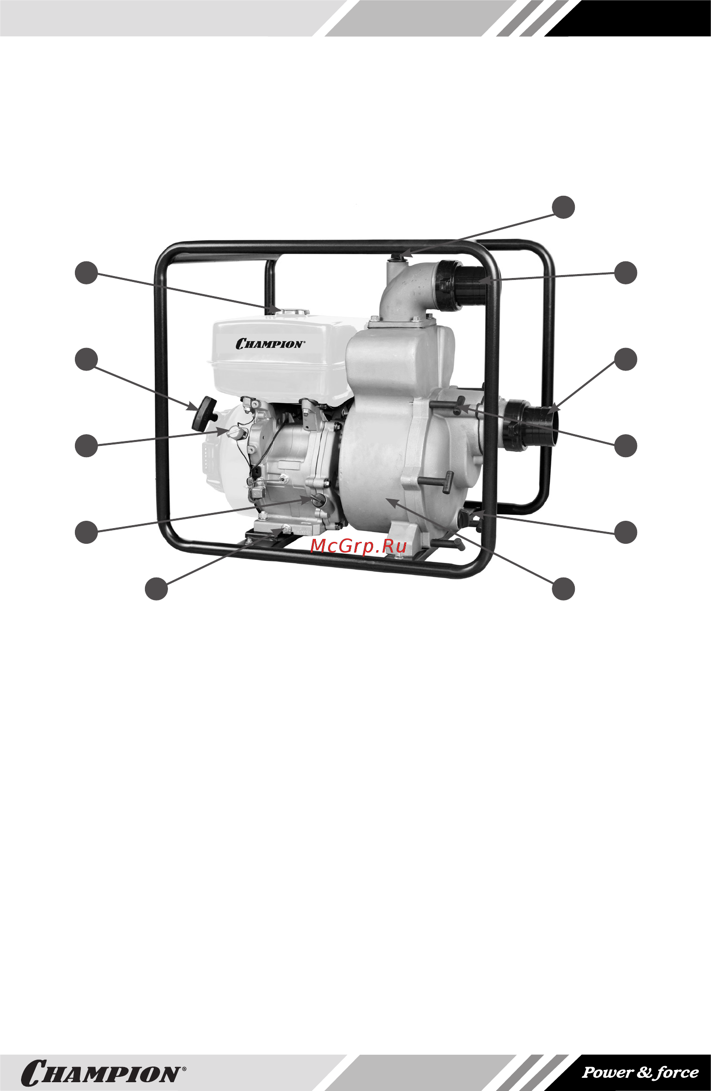 Champion GTP80H [9/28] Основные узлы
