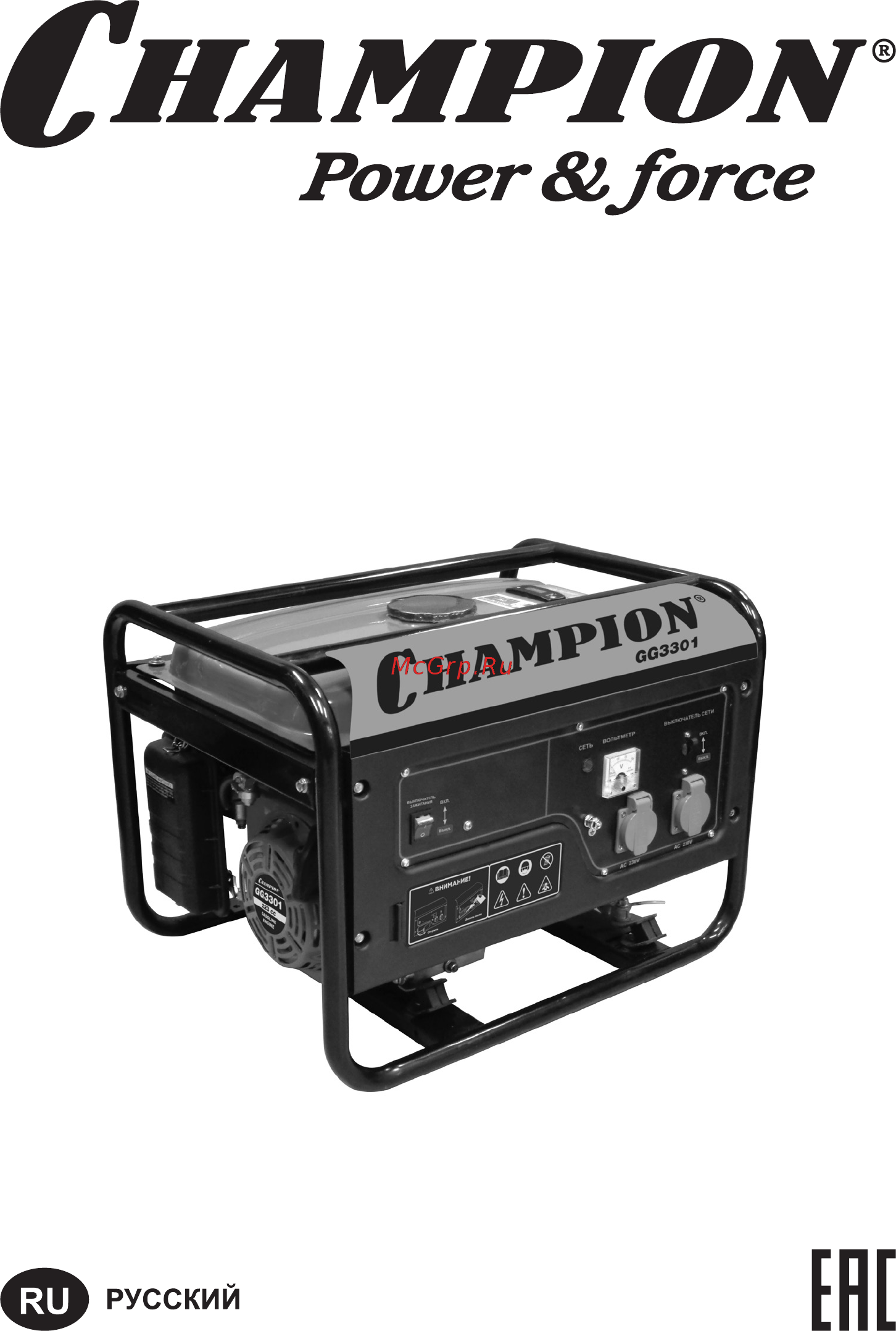 Champion GG2000 Руководство по эксплуатации онлайн