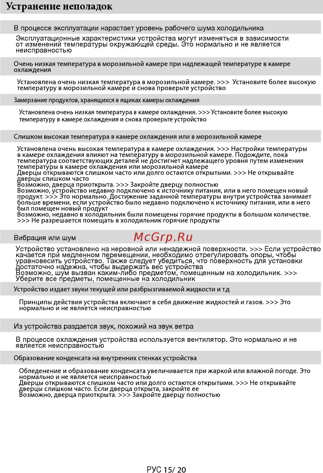 Beko rcsk 340m21s [16/20] Устранение неполадок