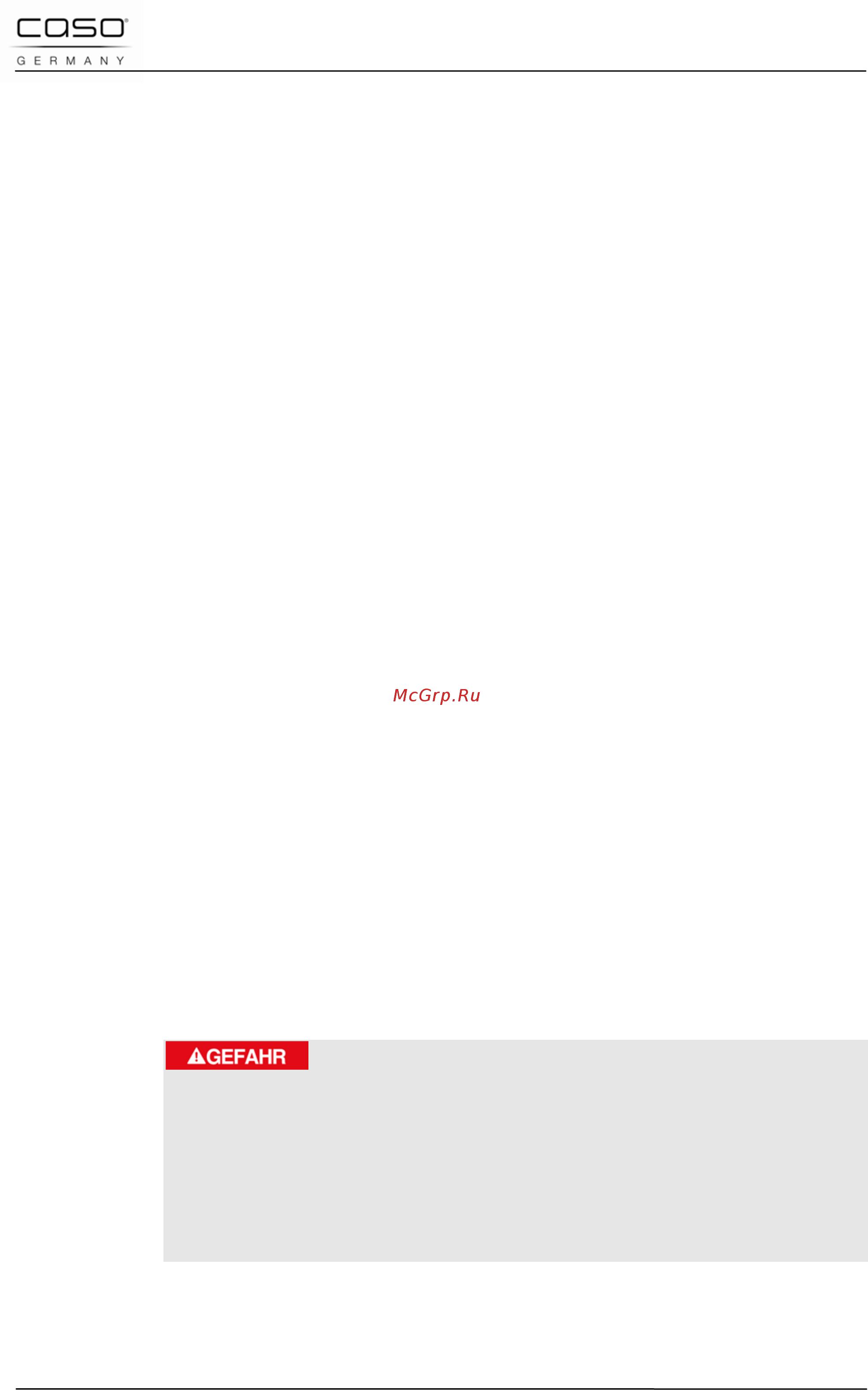 Caso mg 20 menu pure white [13/184] Bedienungsanleitung