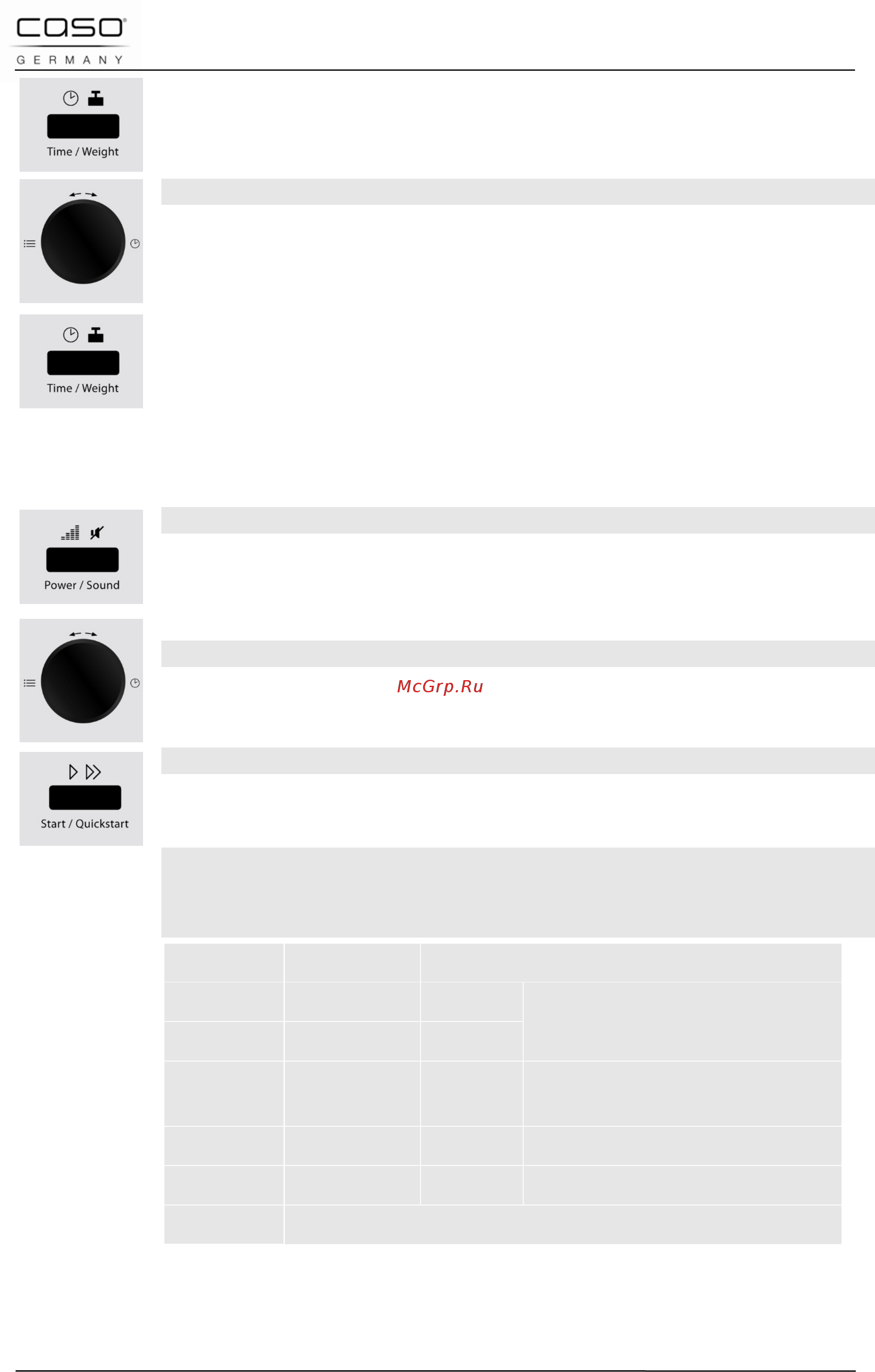 Caso mg 20 menu black [61/182] Microwave mode