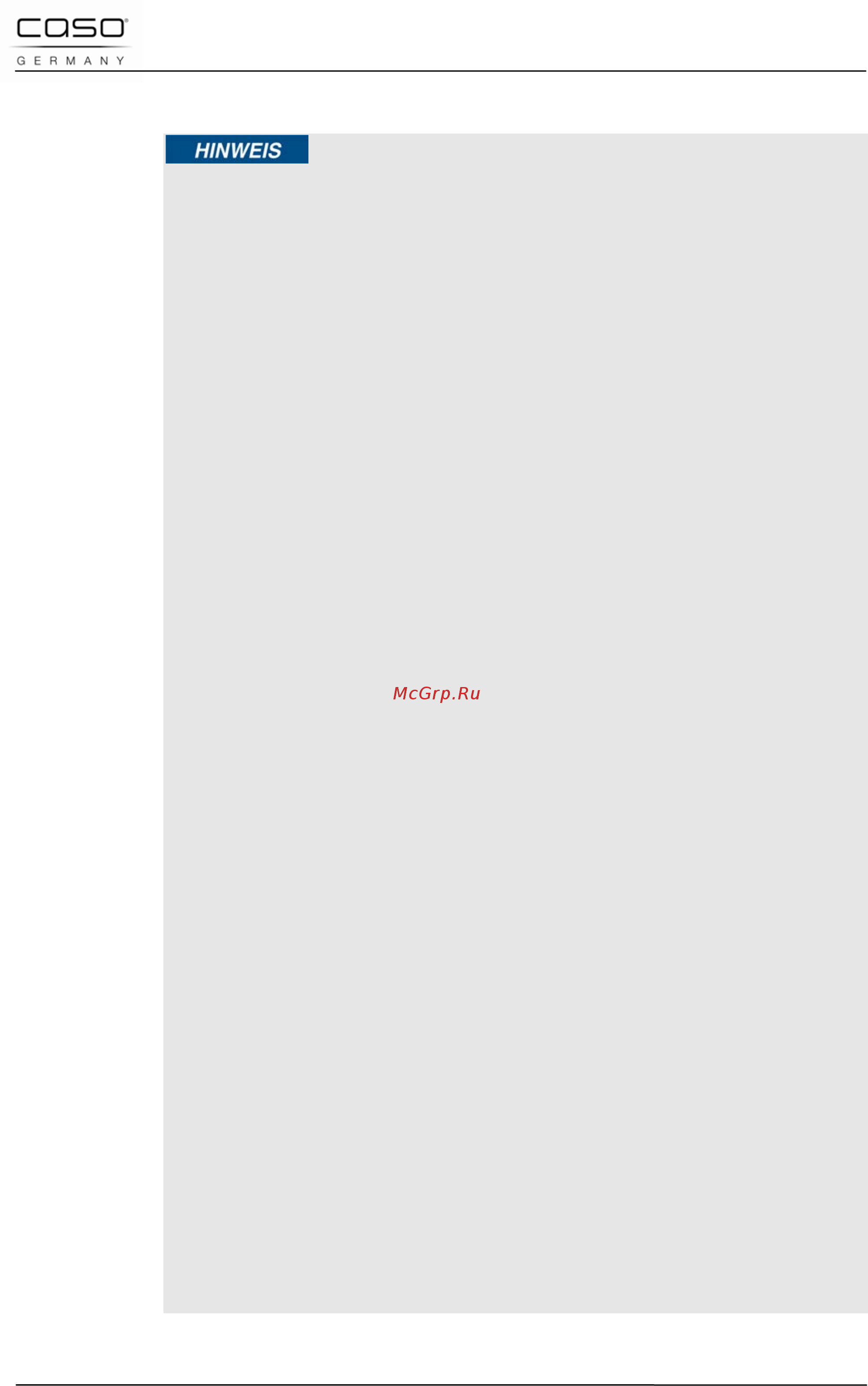 Caso mcdg 25 master black [80/202] Remarque