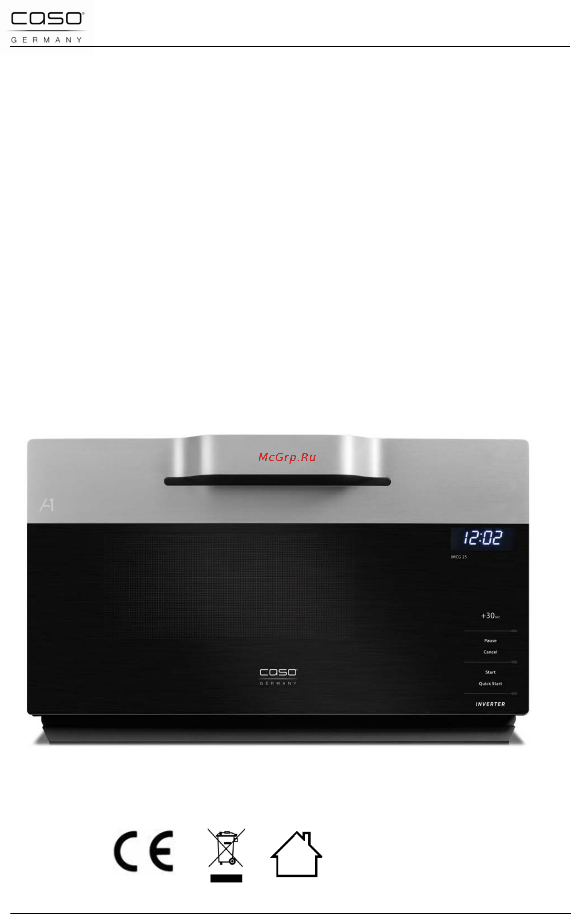 Caso imcg 25 inverter [42/179] Original operating manual