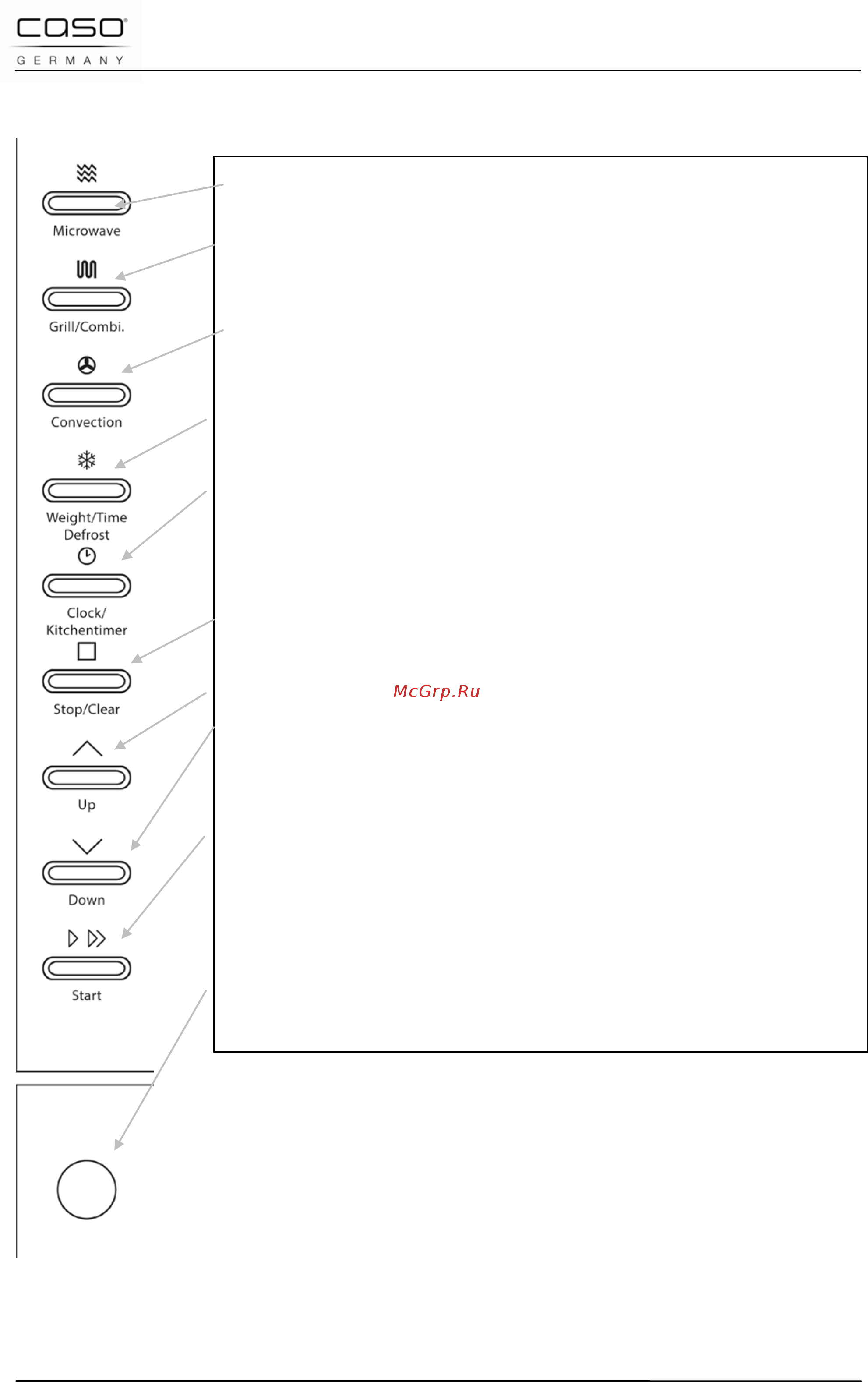 Caso hcmg 25 [201/218] Bedieningspaneel en display