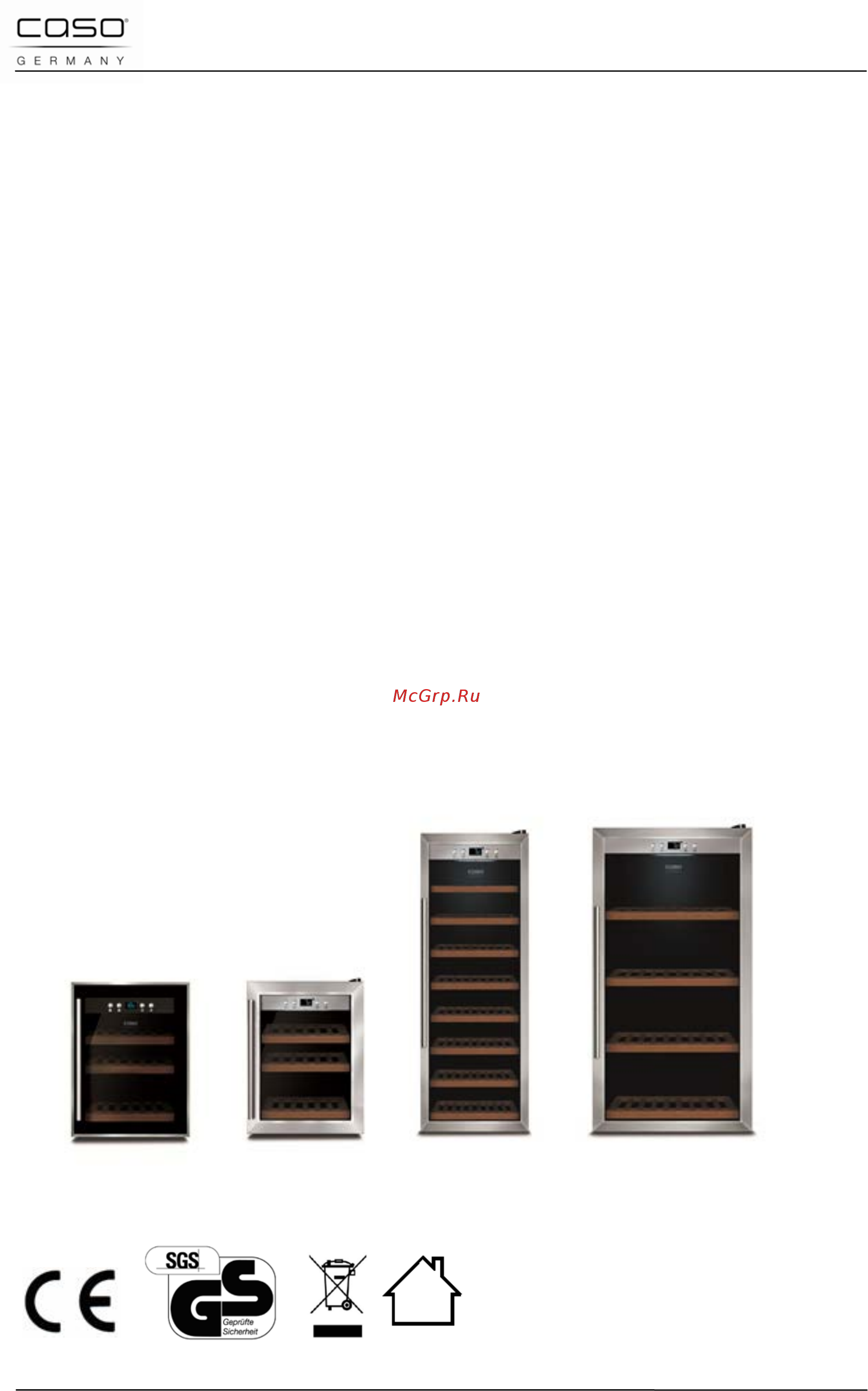 Caso winesafe 12 black [21/81] Original operating manual