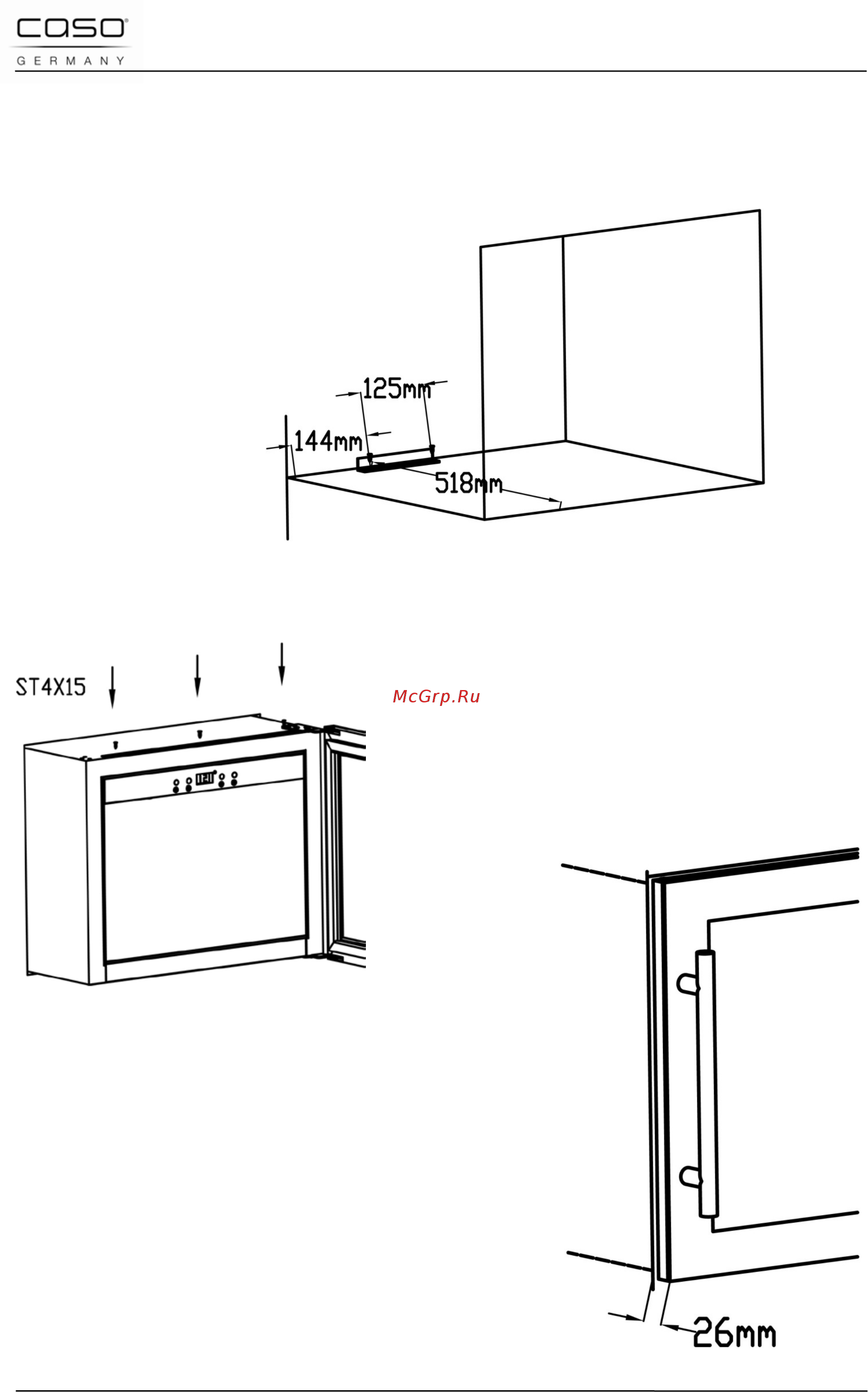 Caso winesafe 18 eb [83/105] Montaje en un modulo de cocina