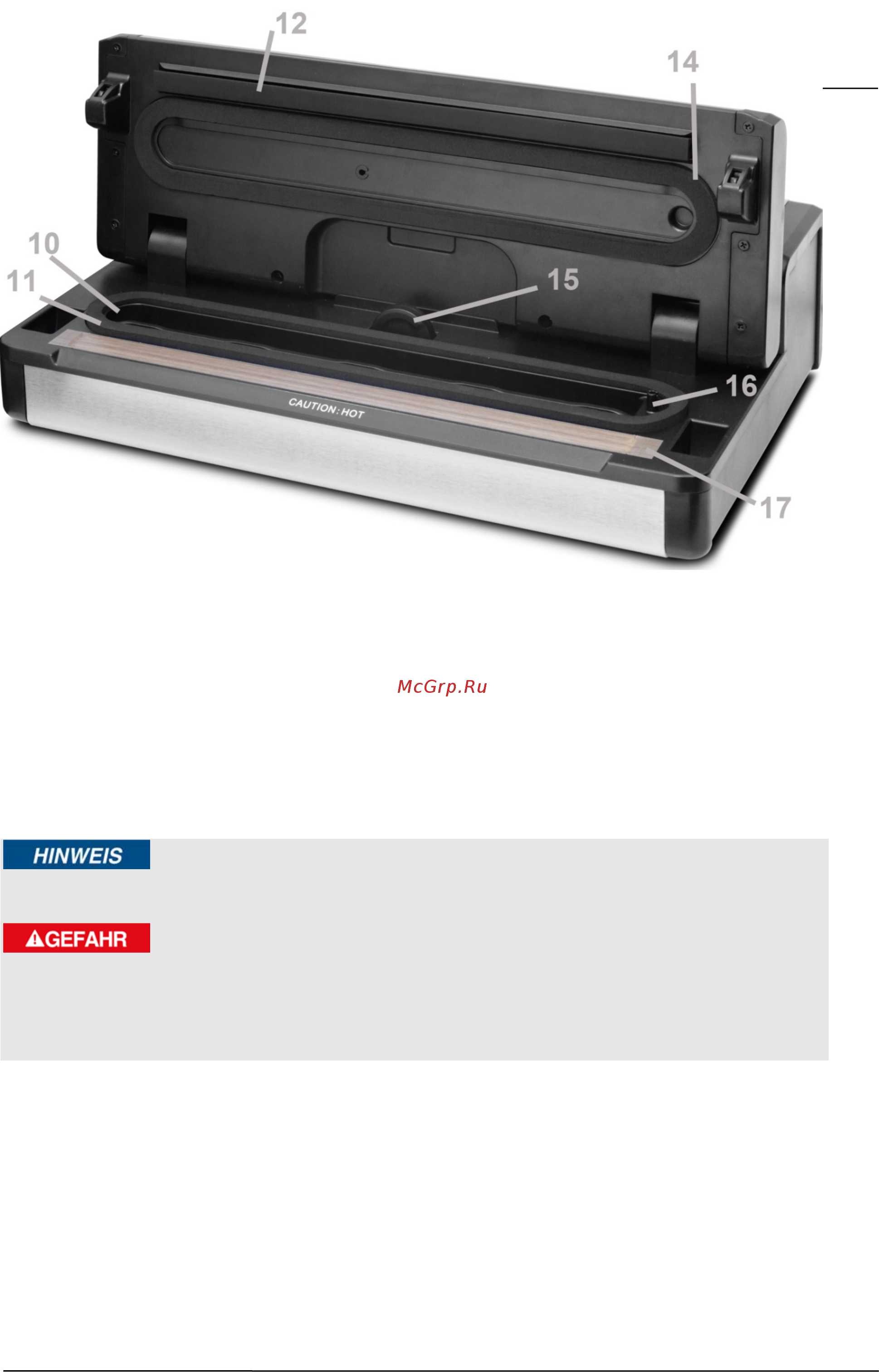 Caso fastvac 1200 [117/125] Gevaar