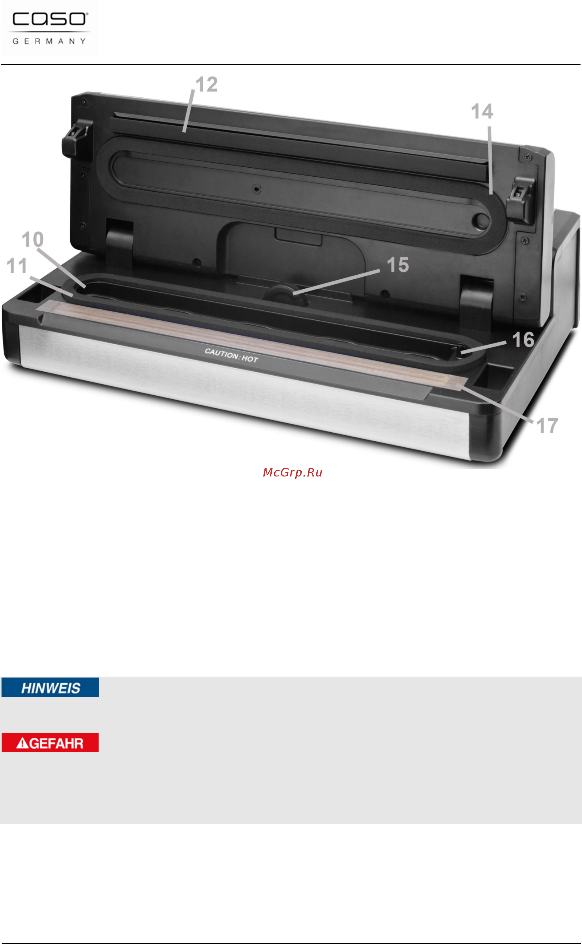 Caso fastvac 1200 [21/125] Typenschild