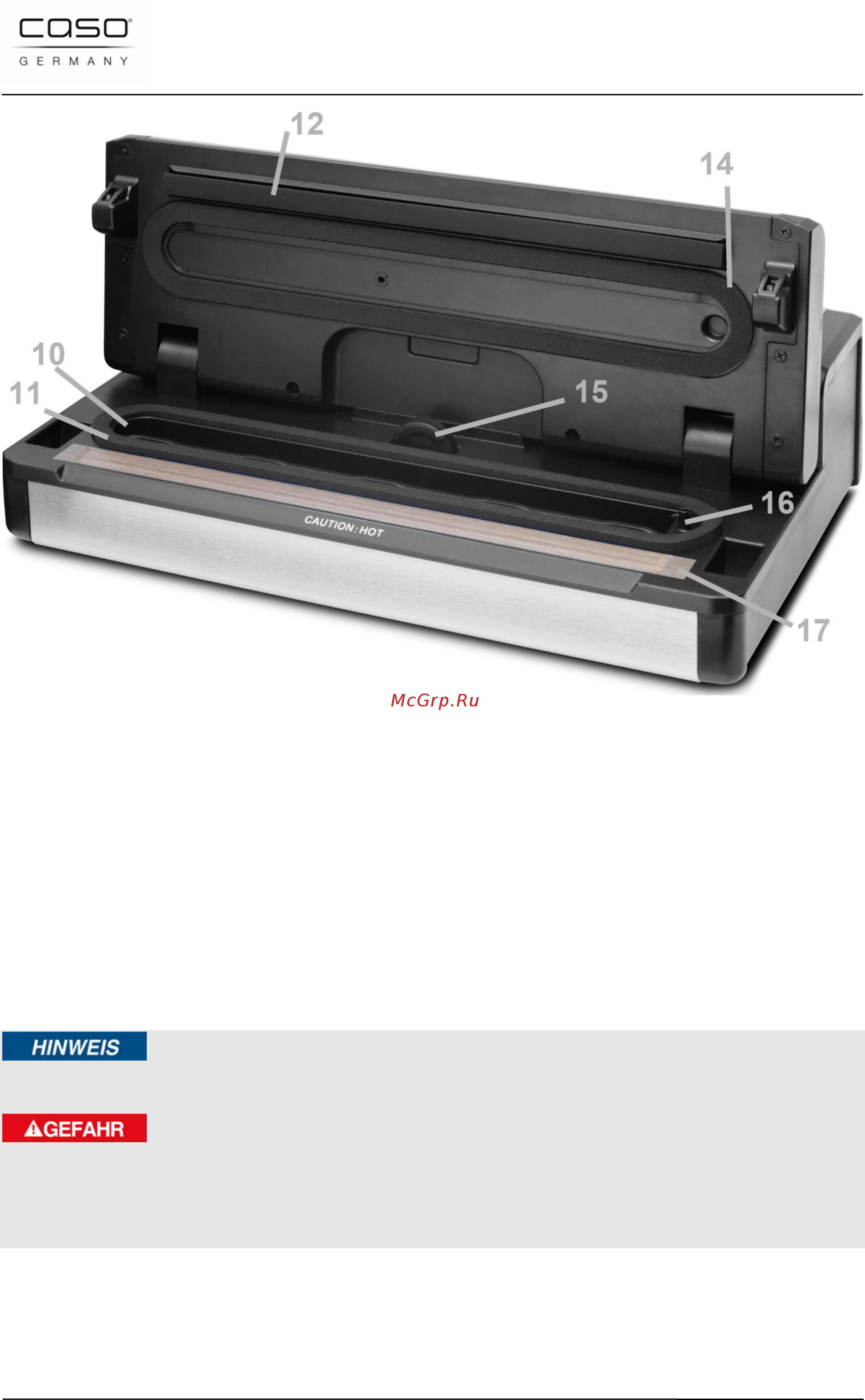 Caso fastvac 1200 [77/125] Pericolo
