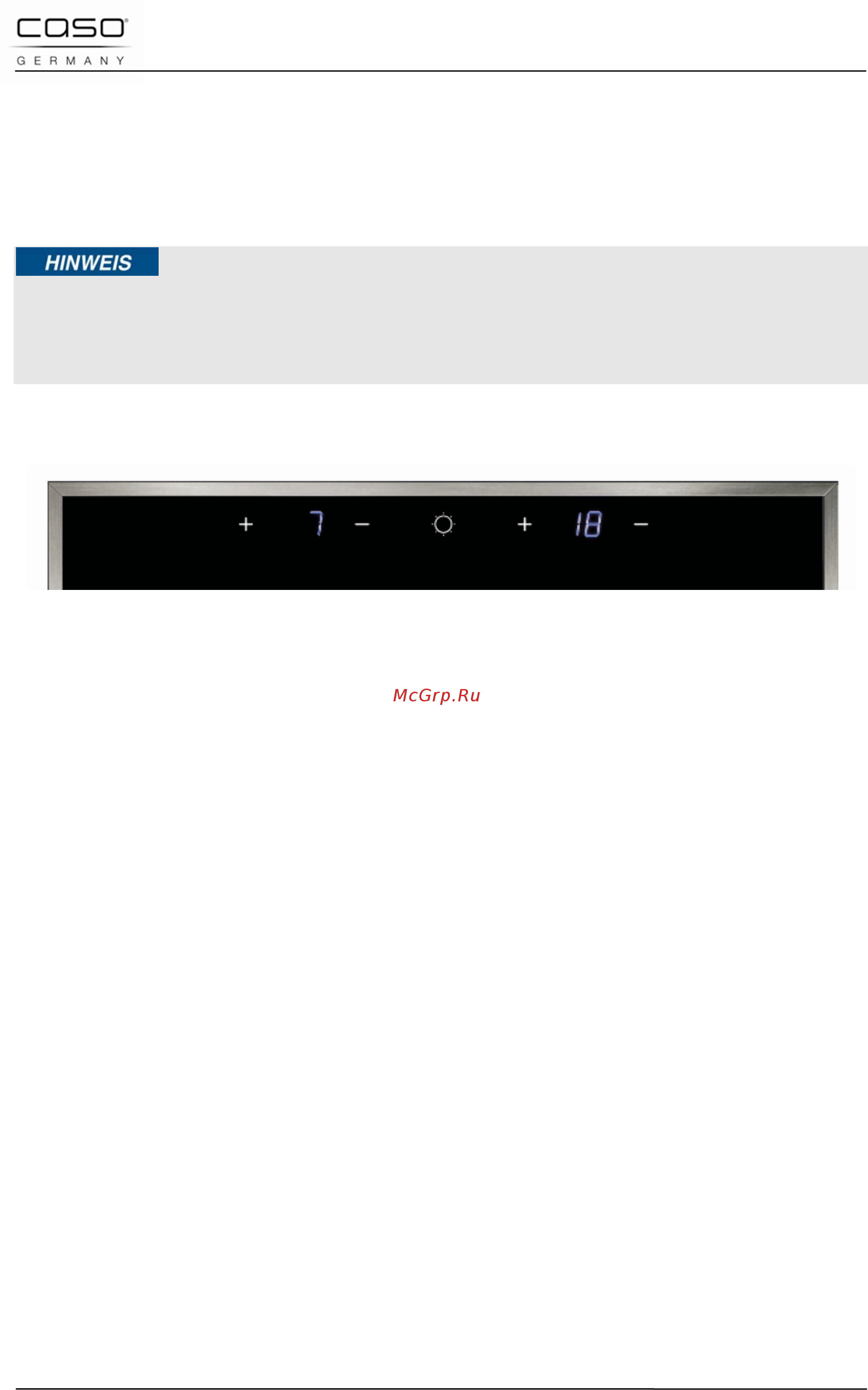 Caso wineduett touch 12 [19/88] Bedienelemente und anzeige