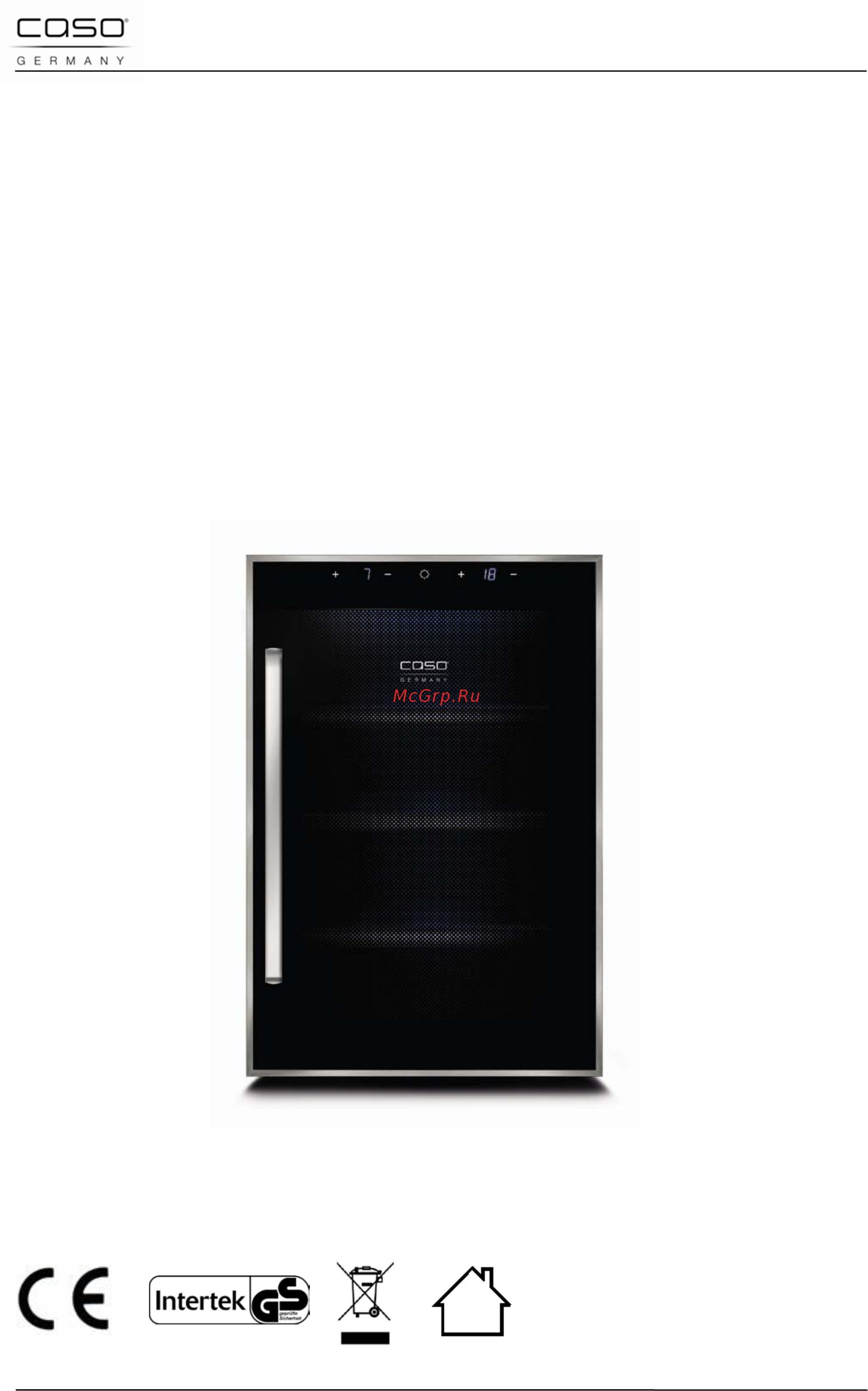 Caso wineduett touch 12 [23/88] Original operating manual