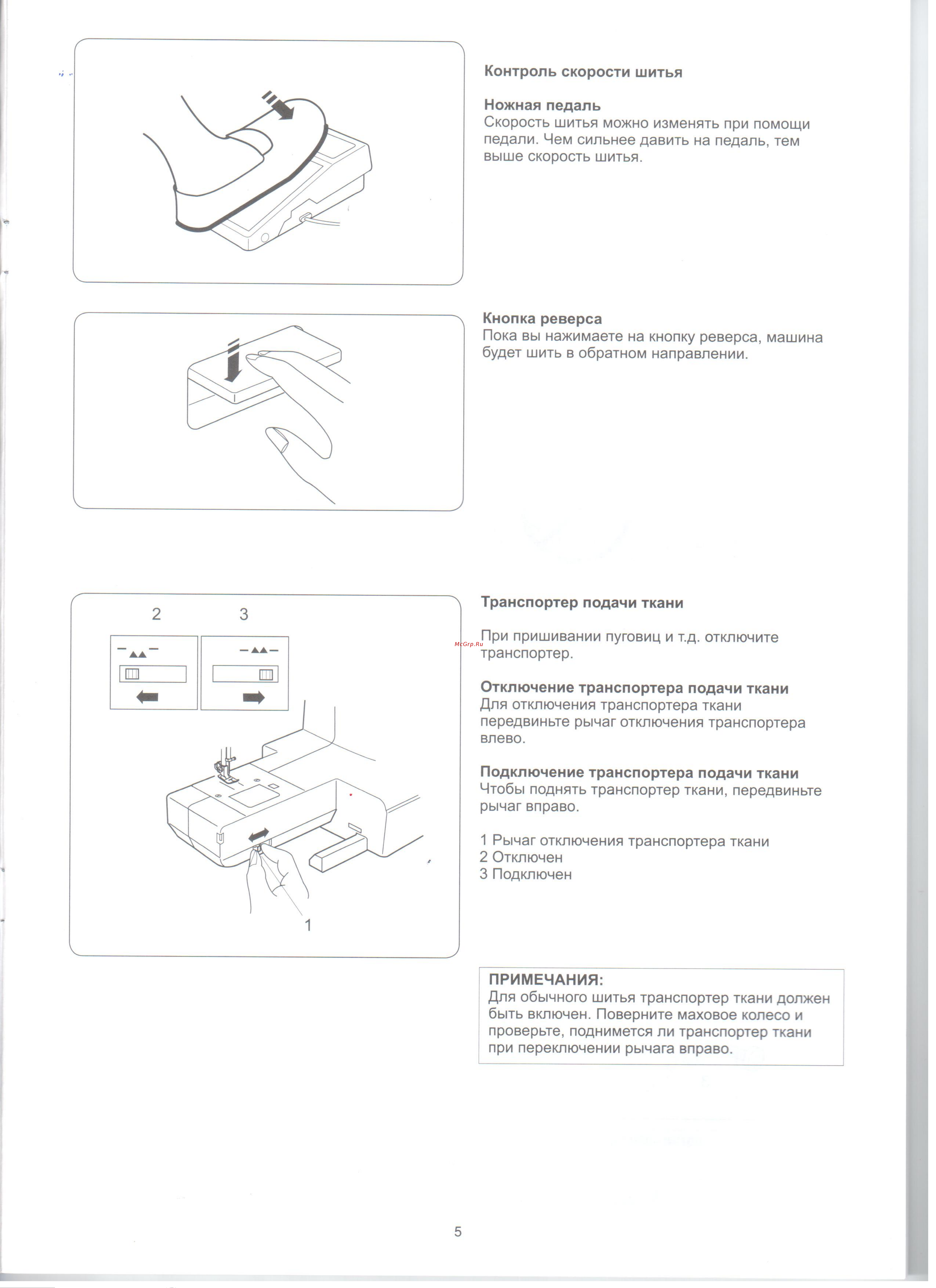 Janome EL-150 Руководство по эксплуатации онлайн [7/35] 180277