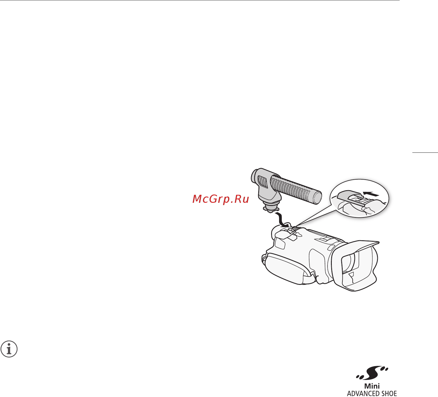 Canon legria hf-g40 [79/197] Использование миниатюрной усовершенствованной колодки