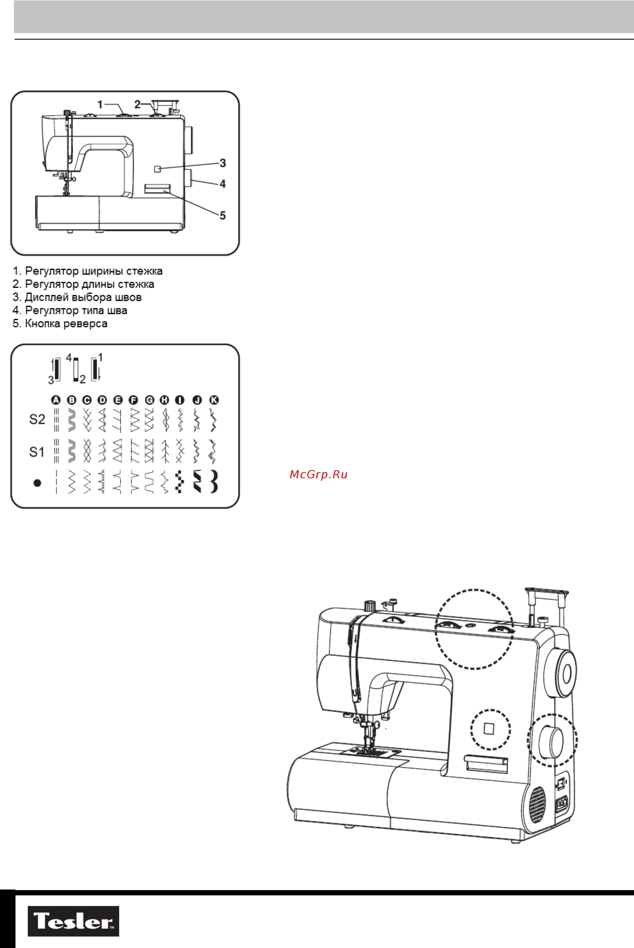 Tesler SM-6640 [22/48] Подготовка к шитью