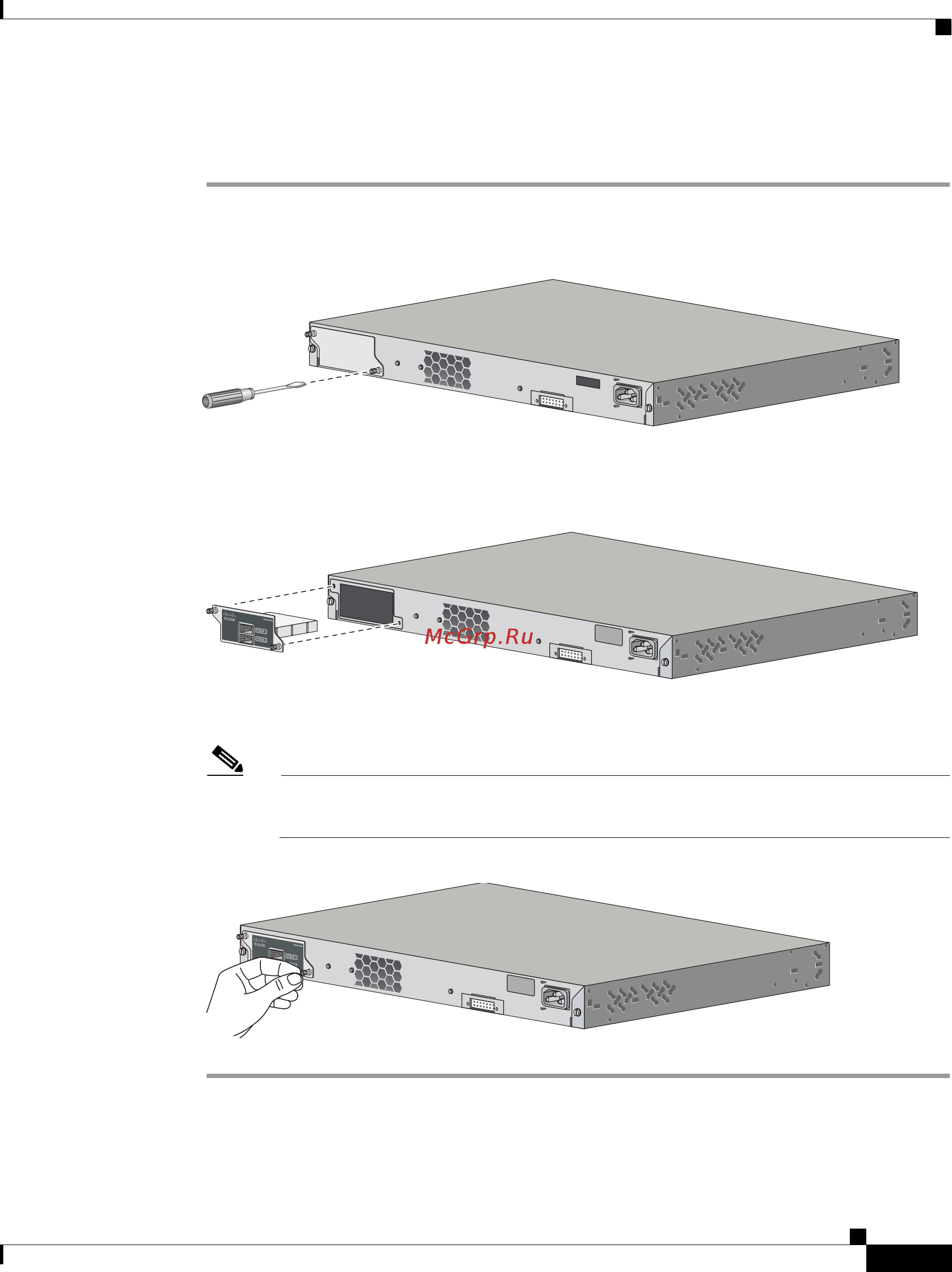 Cisco ws-c2960s-f24ps-l [15/30] Installing the flexstack module