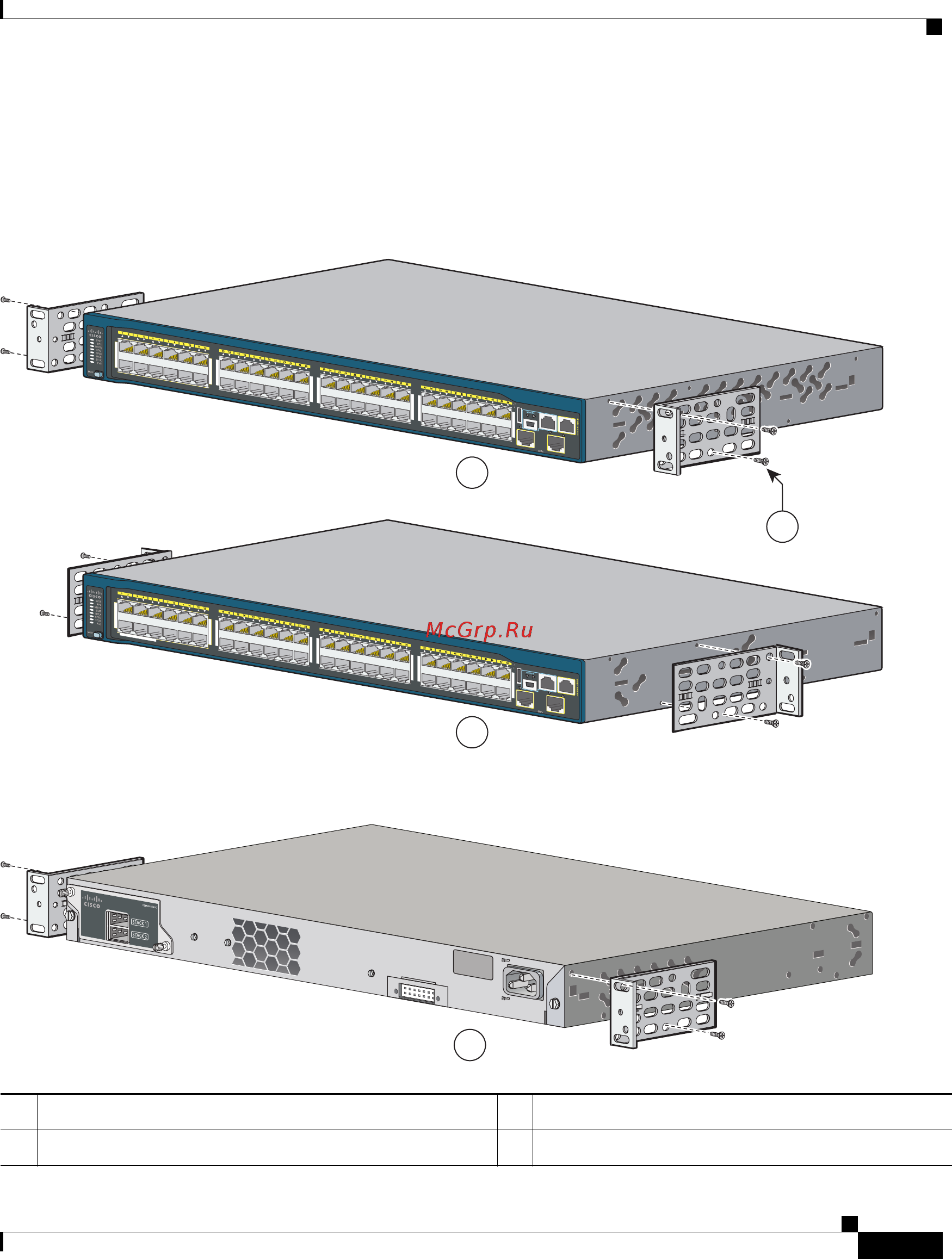 Cisco ws-c2960s-f24ps-l [21/30] Attaching the brackets