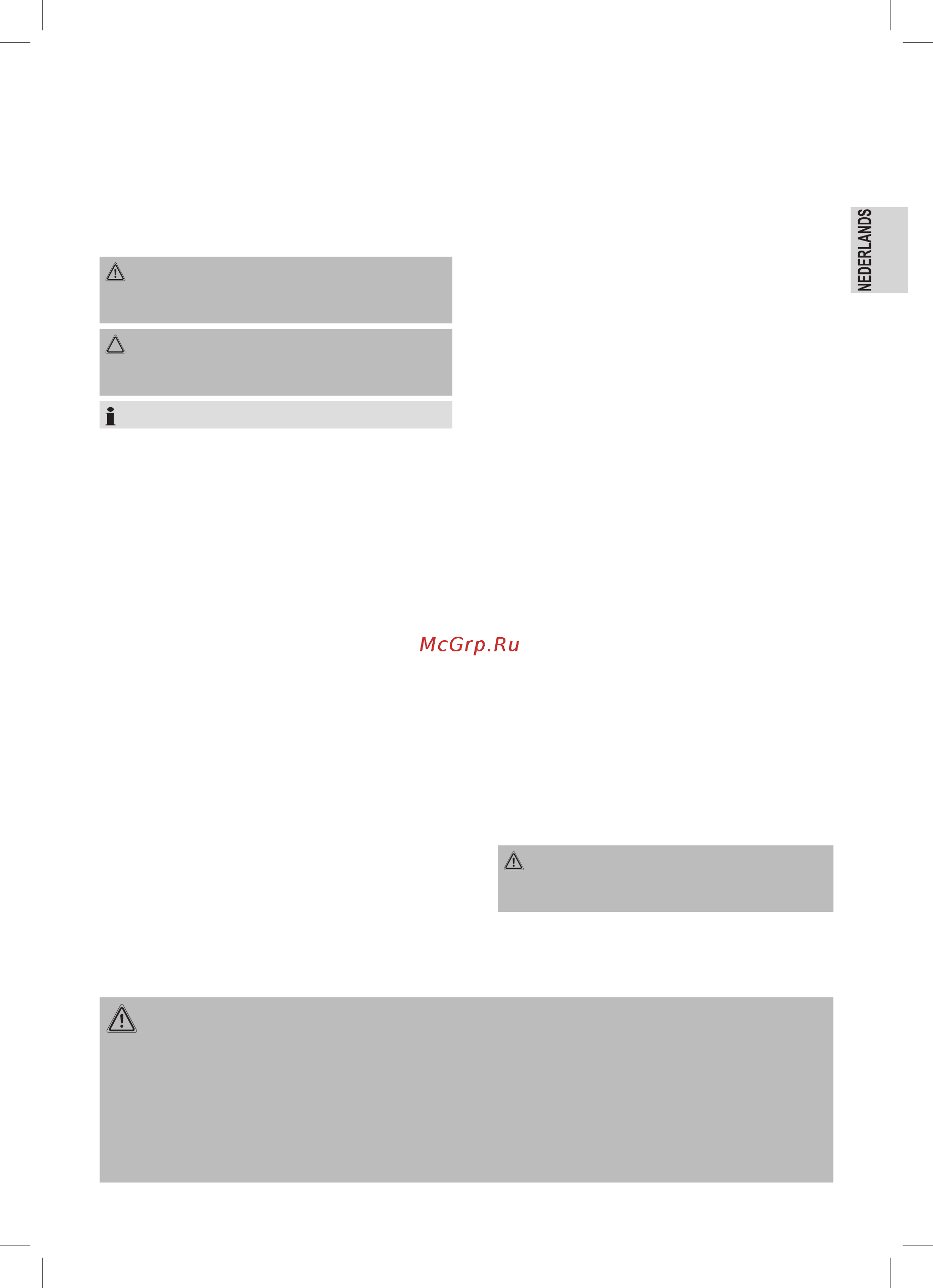 Clatronic KM 3646 [13/82] Speciale veiligheidsinstructies voor dit apparaat
