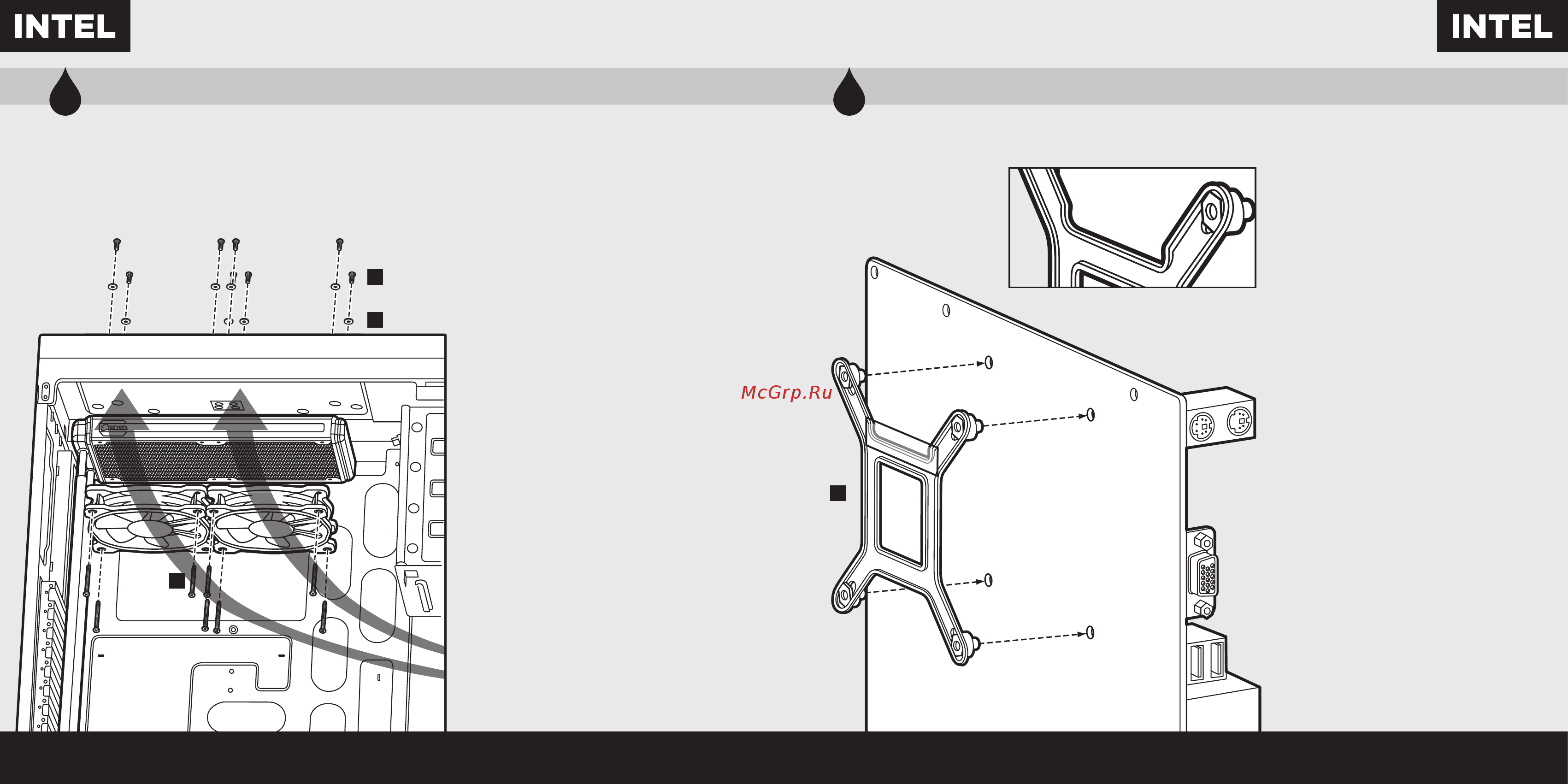 Corsair h110i (cw-9060026-ww) [3/12] Install the fans and radiator