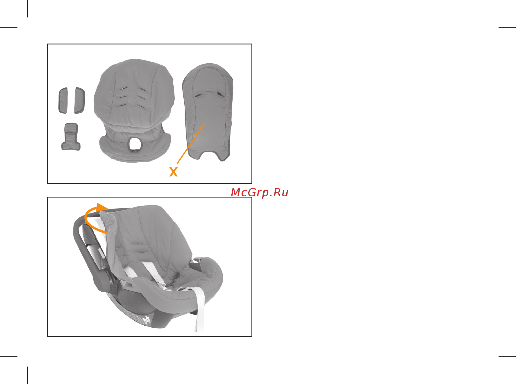 Cybex Aton Basic группа 0+, Серый-Черный [38/48] Attaching the seat covers