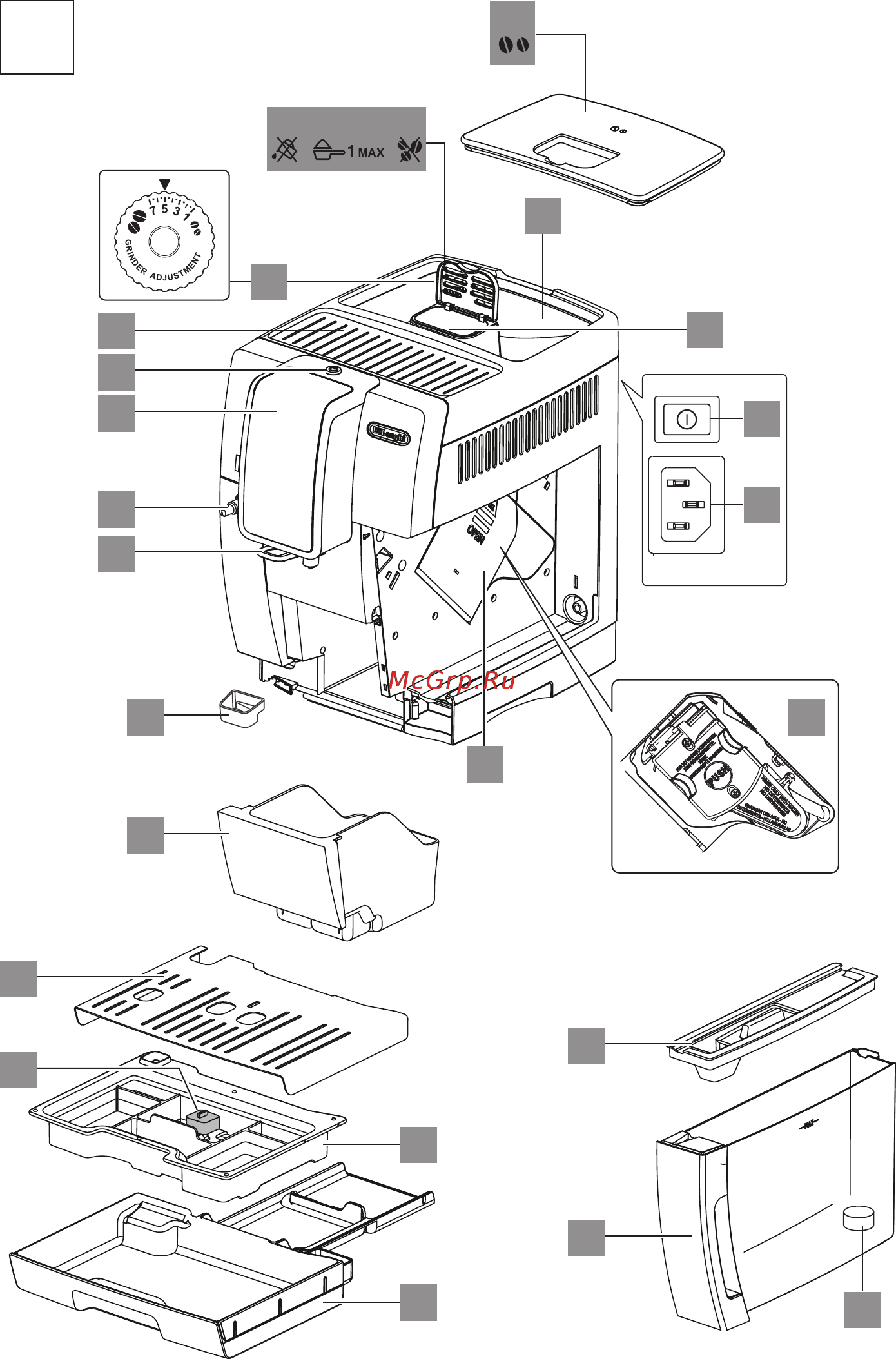 Delonghi ECAM350.55.B Инструкция по эксплуатации онлайн [4/27] 557683