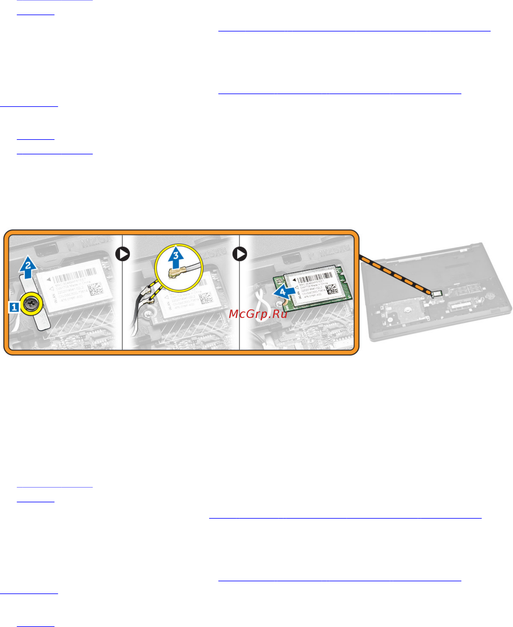 Dell vostro 3558, 3558-8211 [13/51] Извлечение платы wlan
