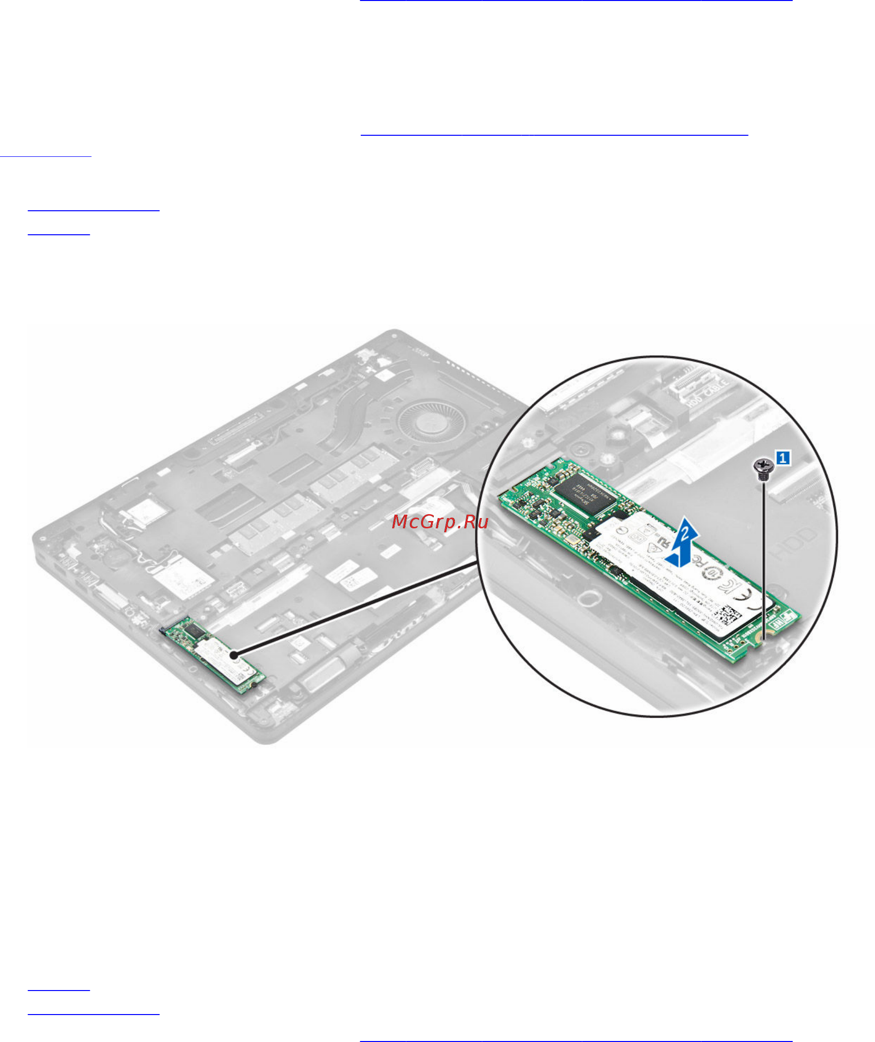 Dell E5570 (5570-9716) [16/69] Извлечение дополнительных твердотельных дисков m ssd
