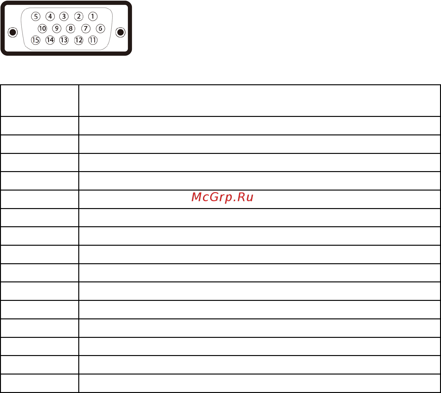 Dell se2717h [15/44] Назначение контактов