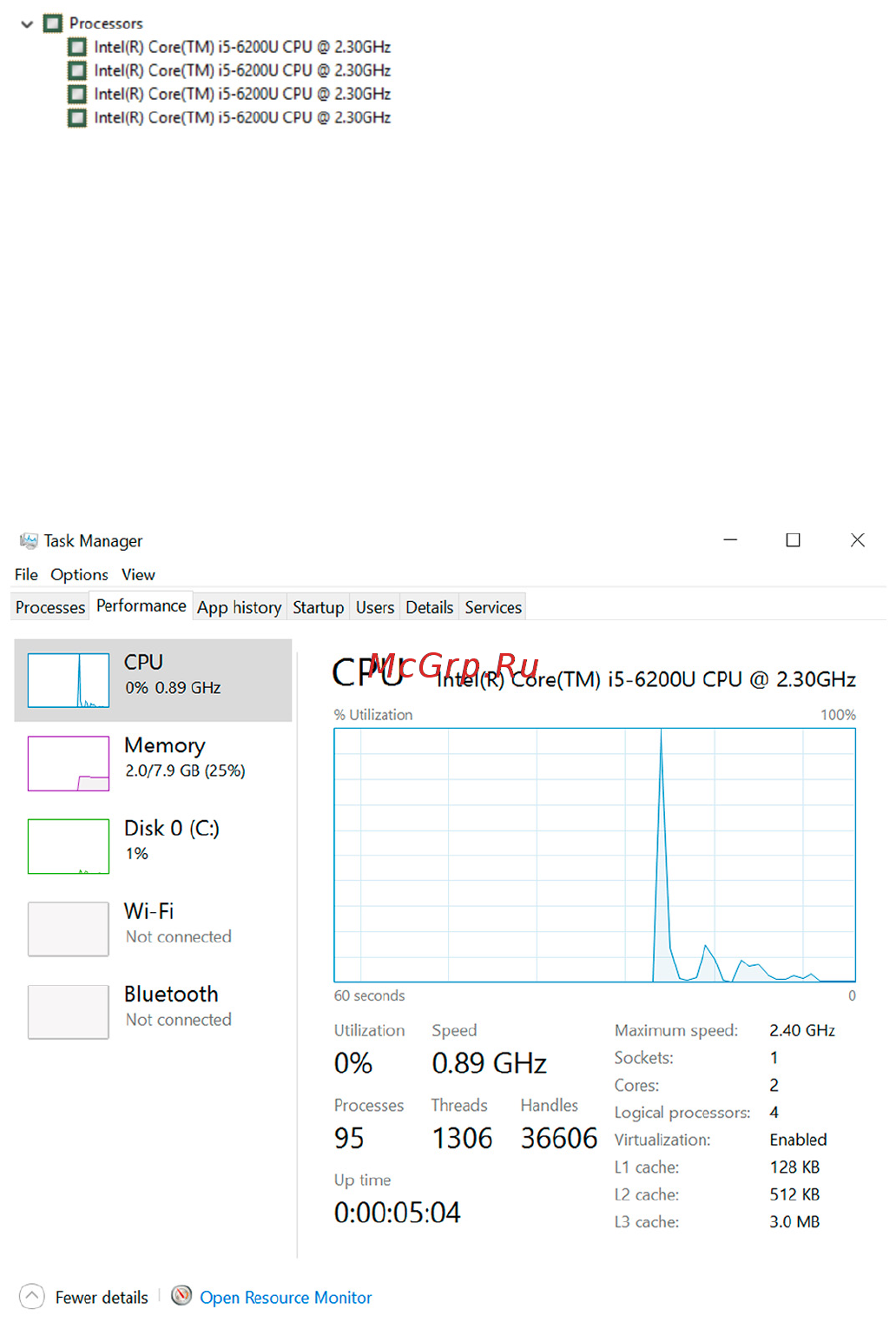 Dell inspiron 7778, 7778-5469 [141/153] Identifying the processors in windows