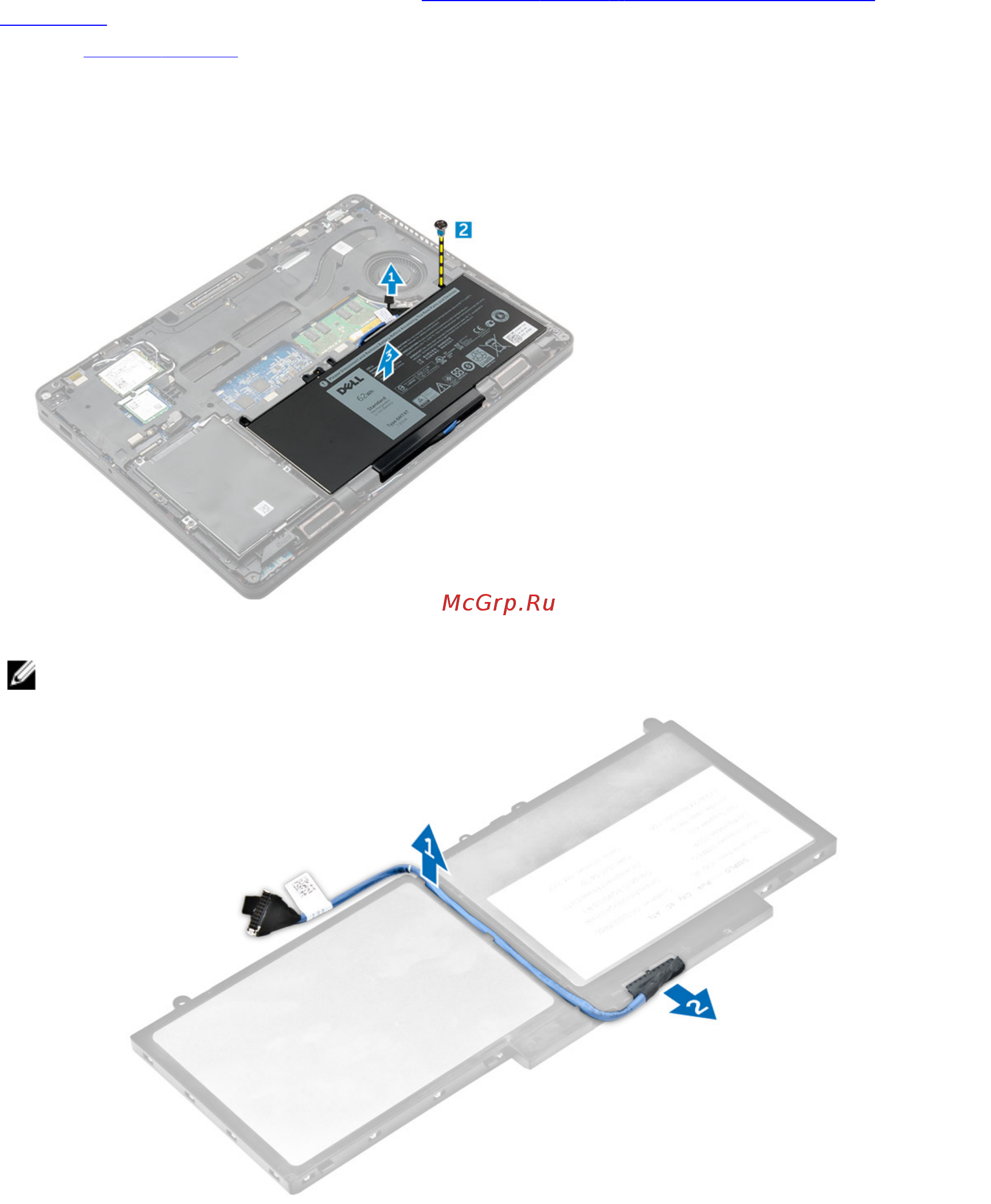 Dell latitude e5470, 5470-9402 [11/60] Снятие батареи