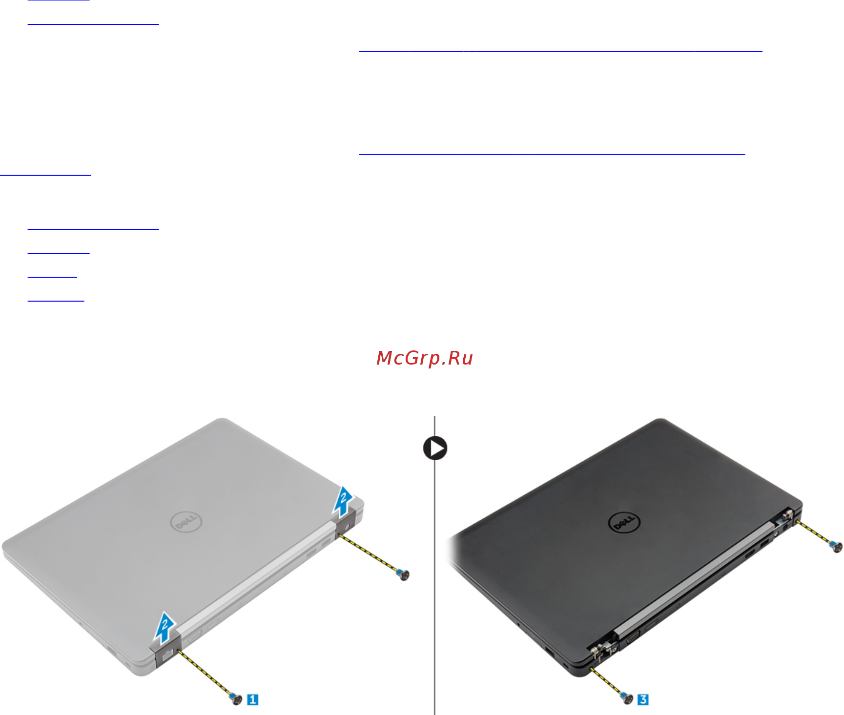 Dell latitude e5470, 5470-9402 [20/60] Снятие дисплея
