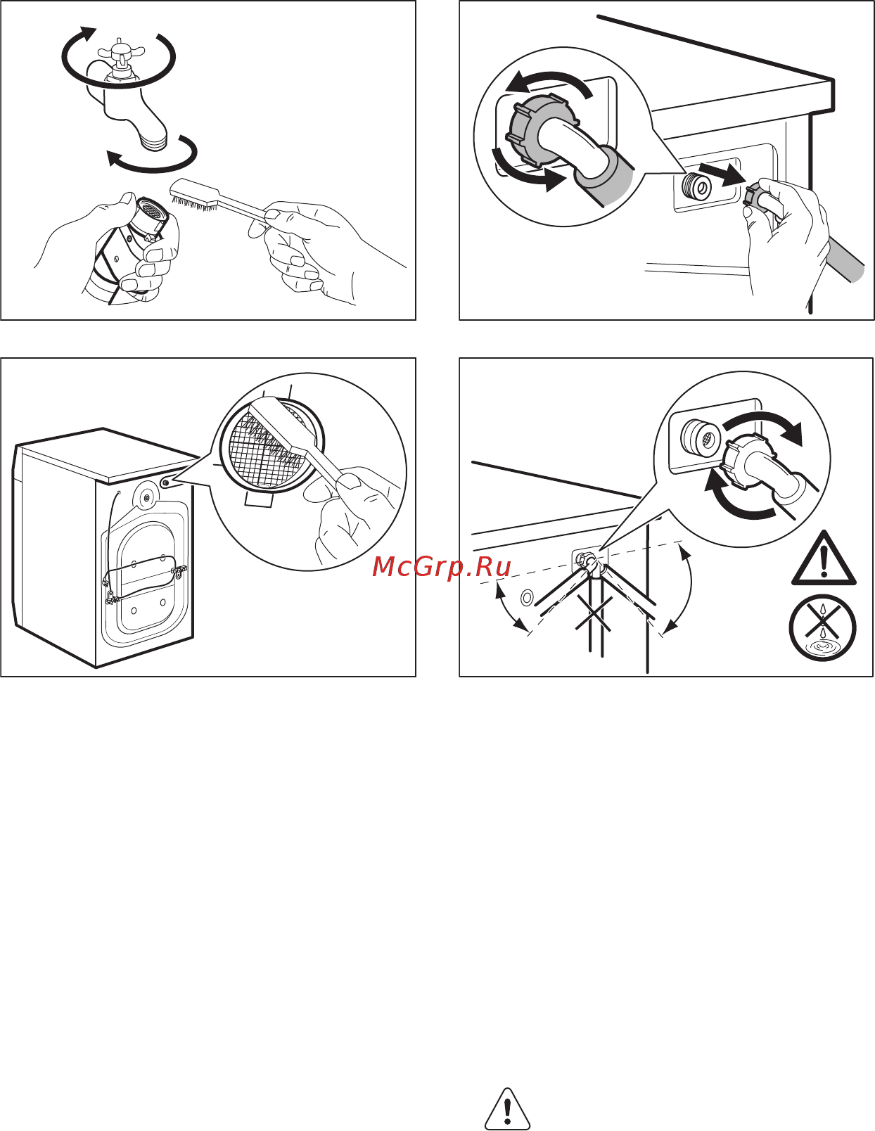 Electrolux ewf 1287 emw [24/60] Су құятын түтіктің және клапанның сүзгісін тазалау