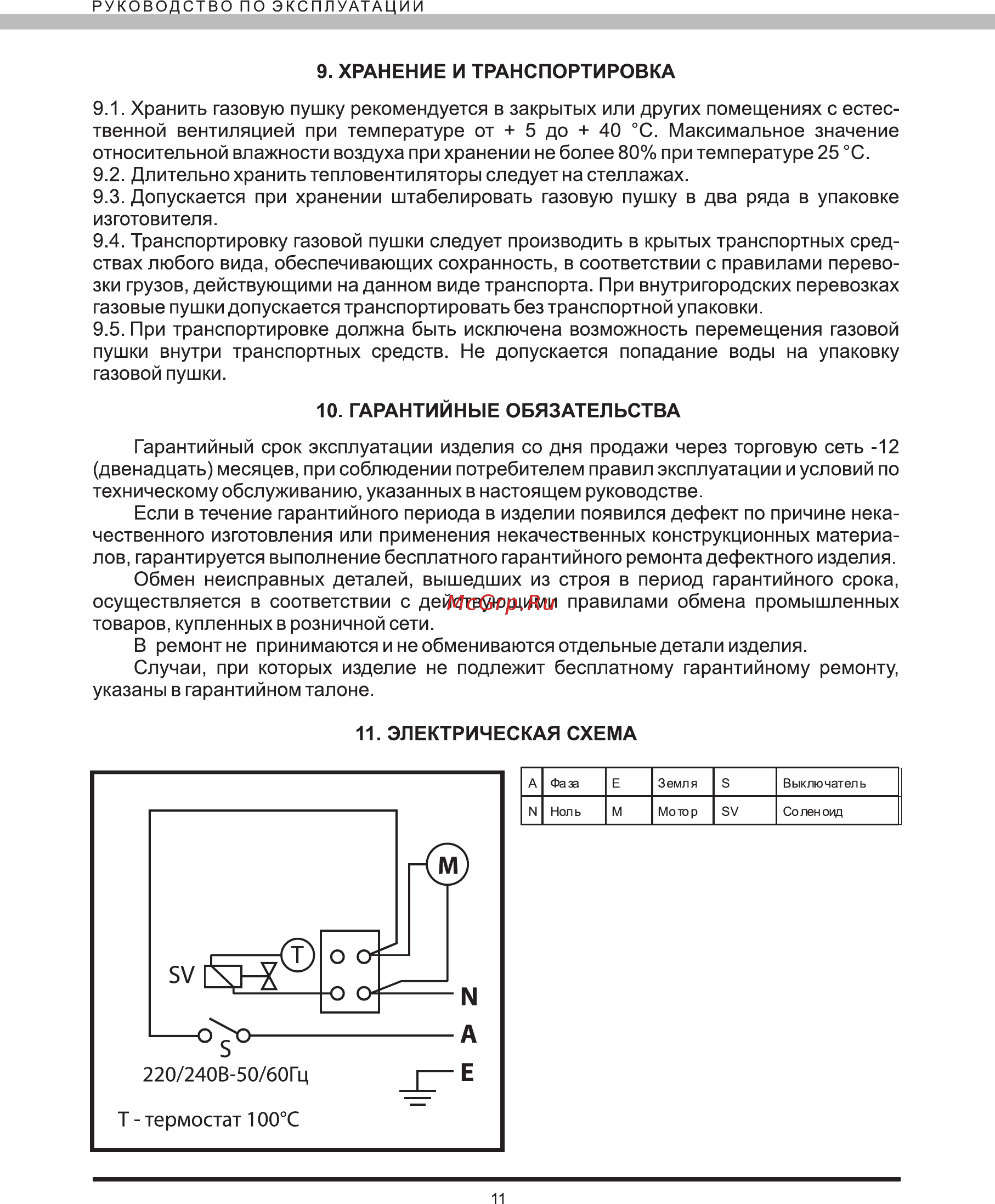 Elitech тп 10гб Инструкция по эксплуатации онлайн [11/14] 181568