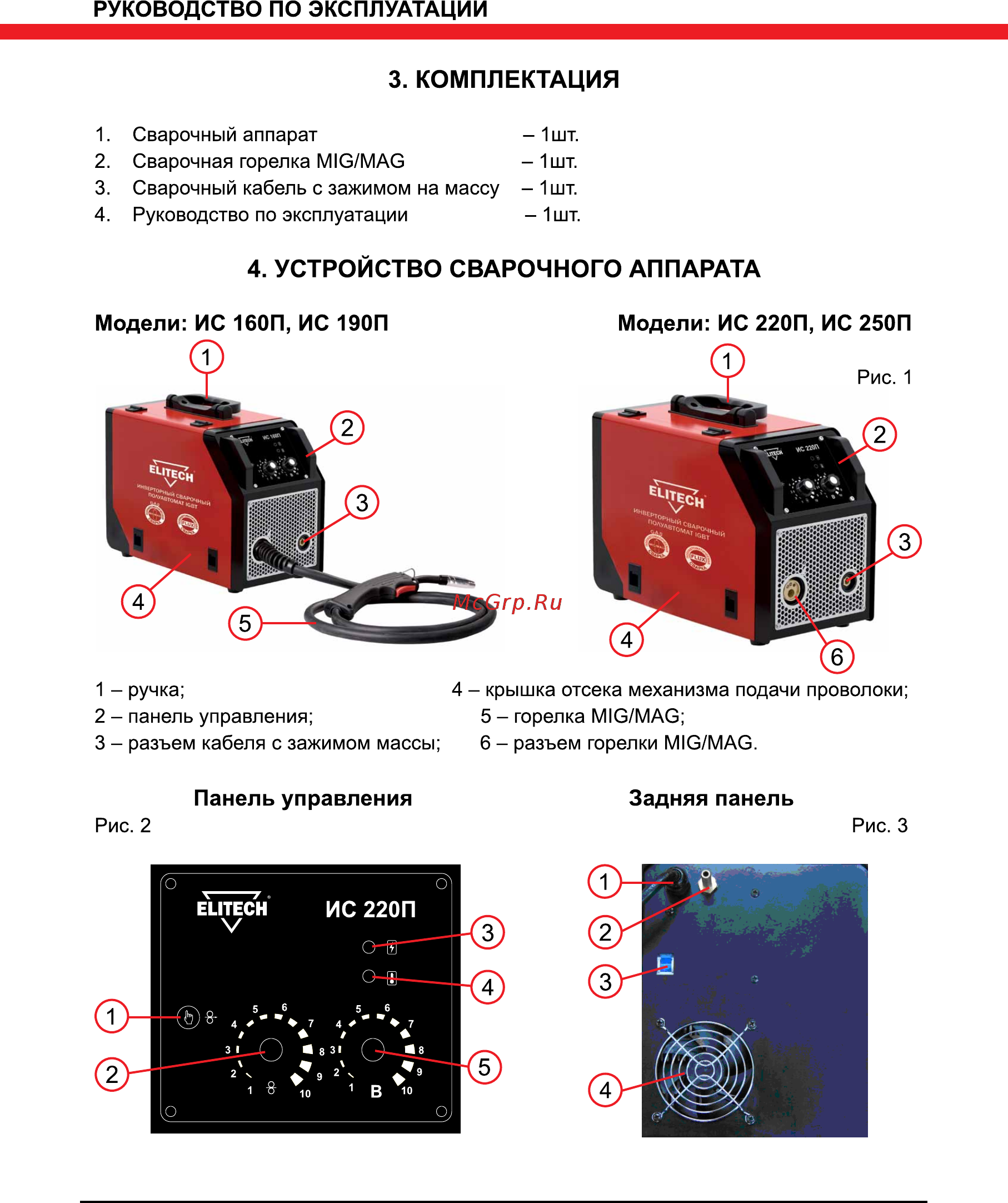Elitech ИС 250П Инструкция по эксплуатации онлайн [6/20] 269498