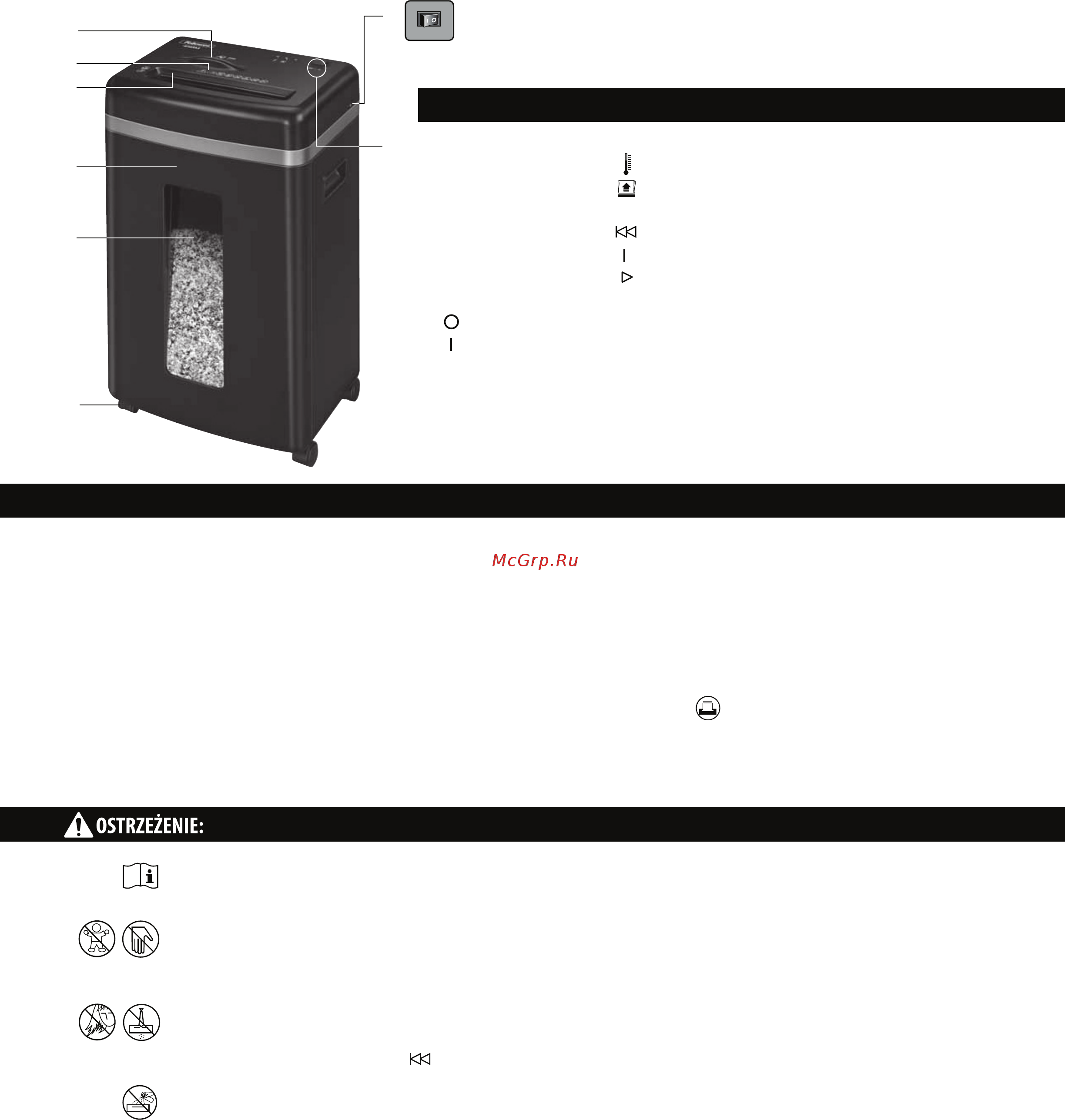 Fellowes microshred 450m [22/51] Polski