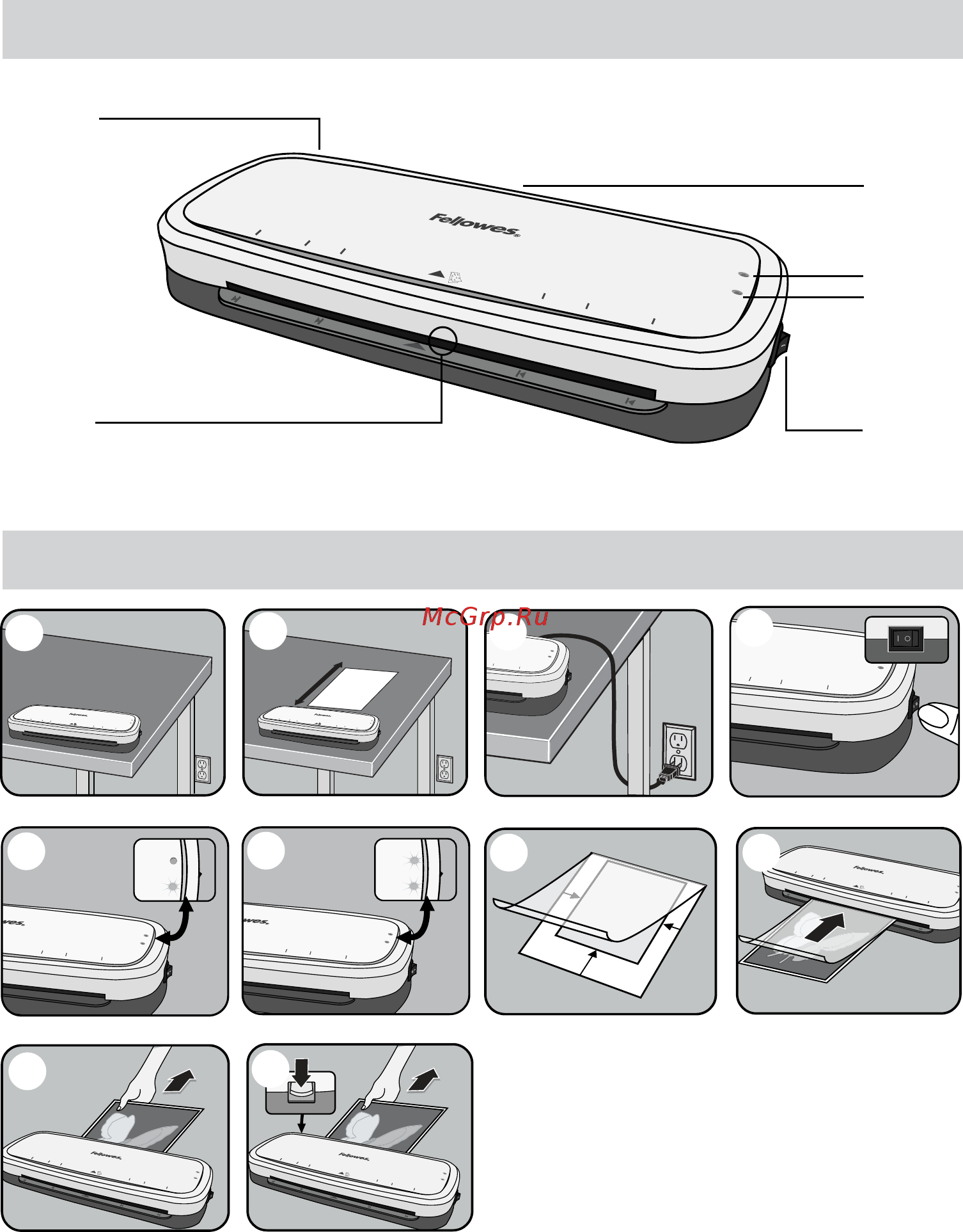 Fellowes L80 A4 FS-57108 FS-57108 Черный [3/70] Laminator controls