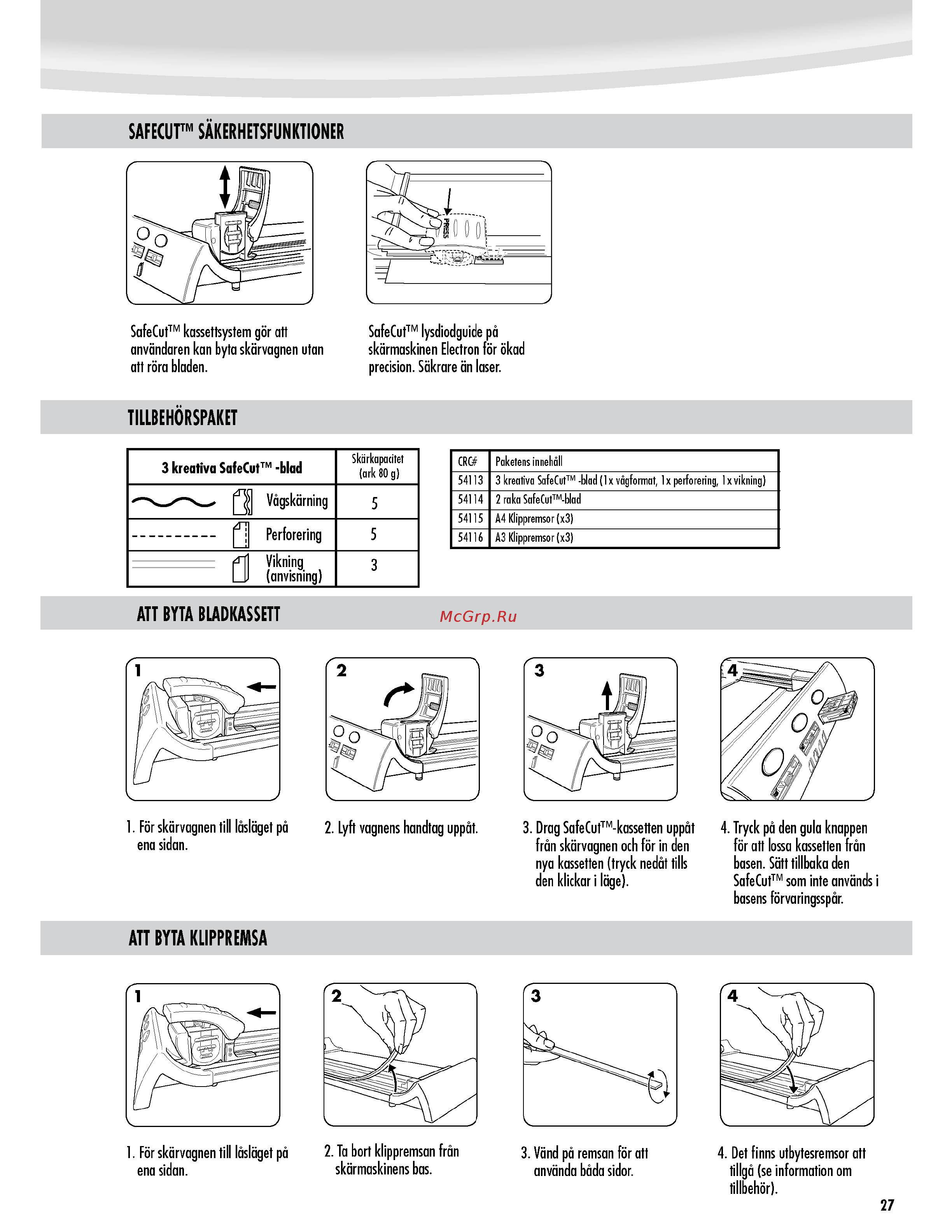 Fellowes SafeCut Proton A4  FS 54102 [21/58] Att byta bladkassett