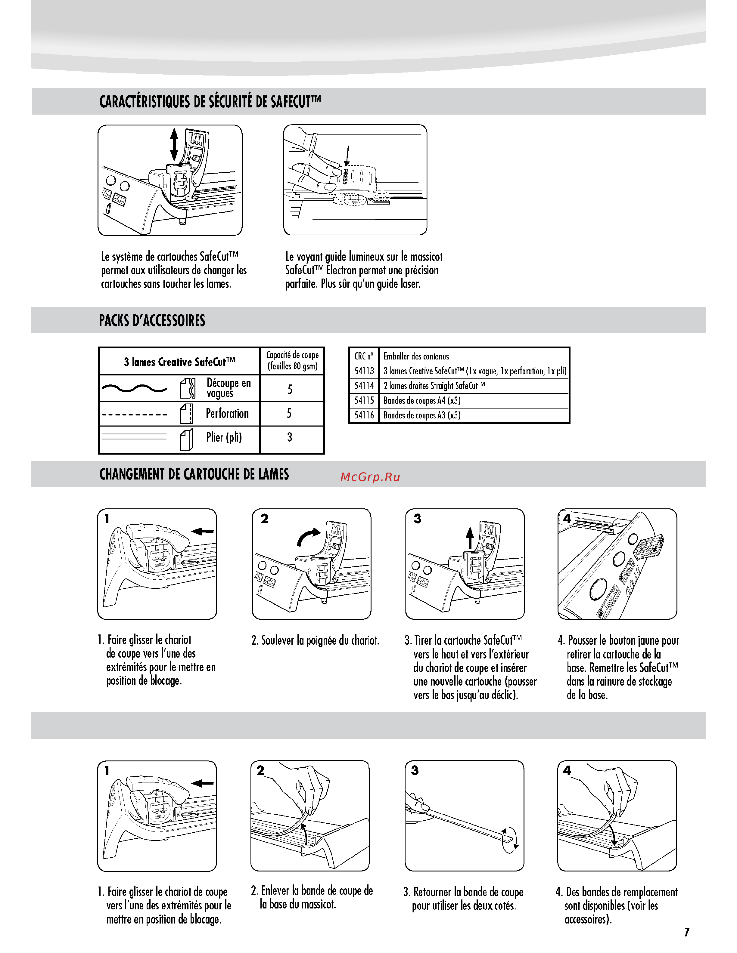 Fellowes SafeCut Electron A3  FS 54105 [6/58] Caractéristiques de sécurité de safecut