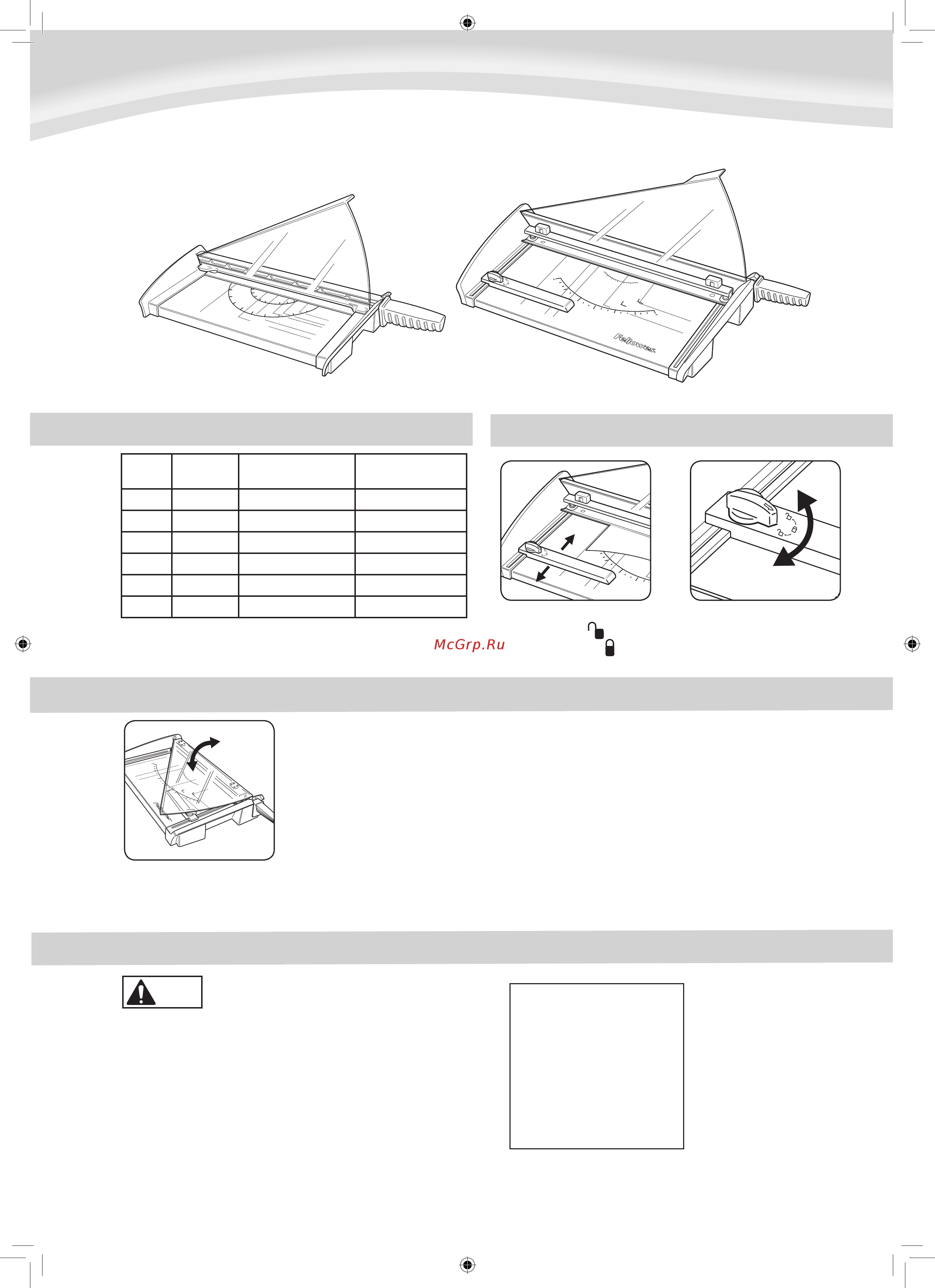 Fellowes SafeCut Fusion A4  FS 54108 [16/38] Modeller kapaciteter
